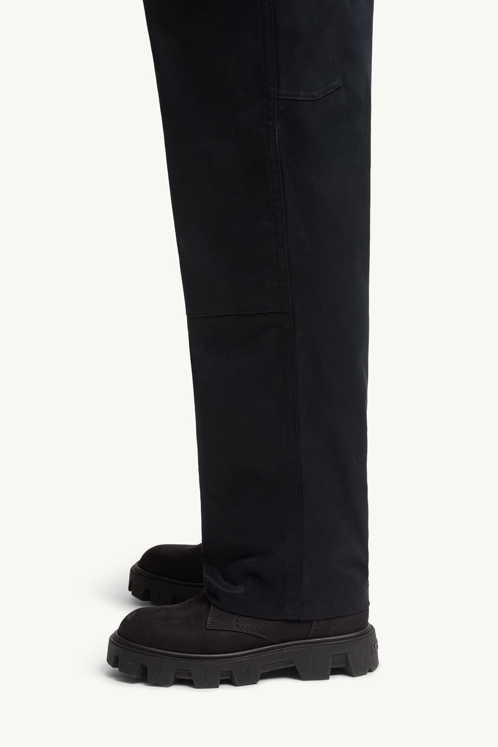 Cotton Gabardine Trousers Men Navy Blue Moncler 1