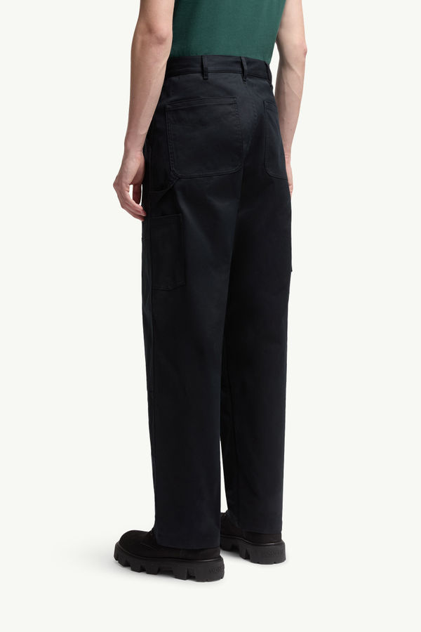 Pantalon en gabardine de coton Hommes Bleu marine Moncler 4