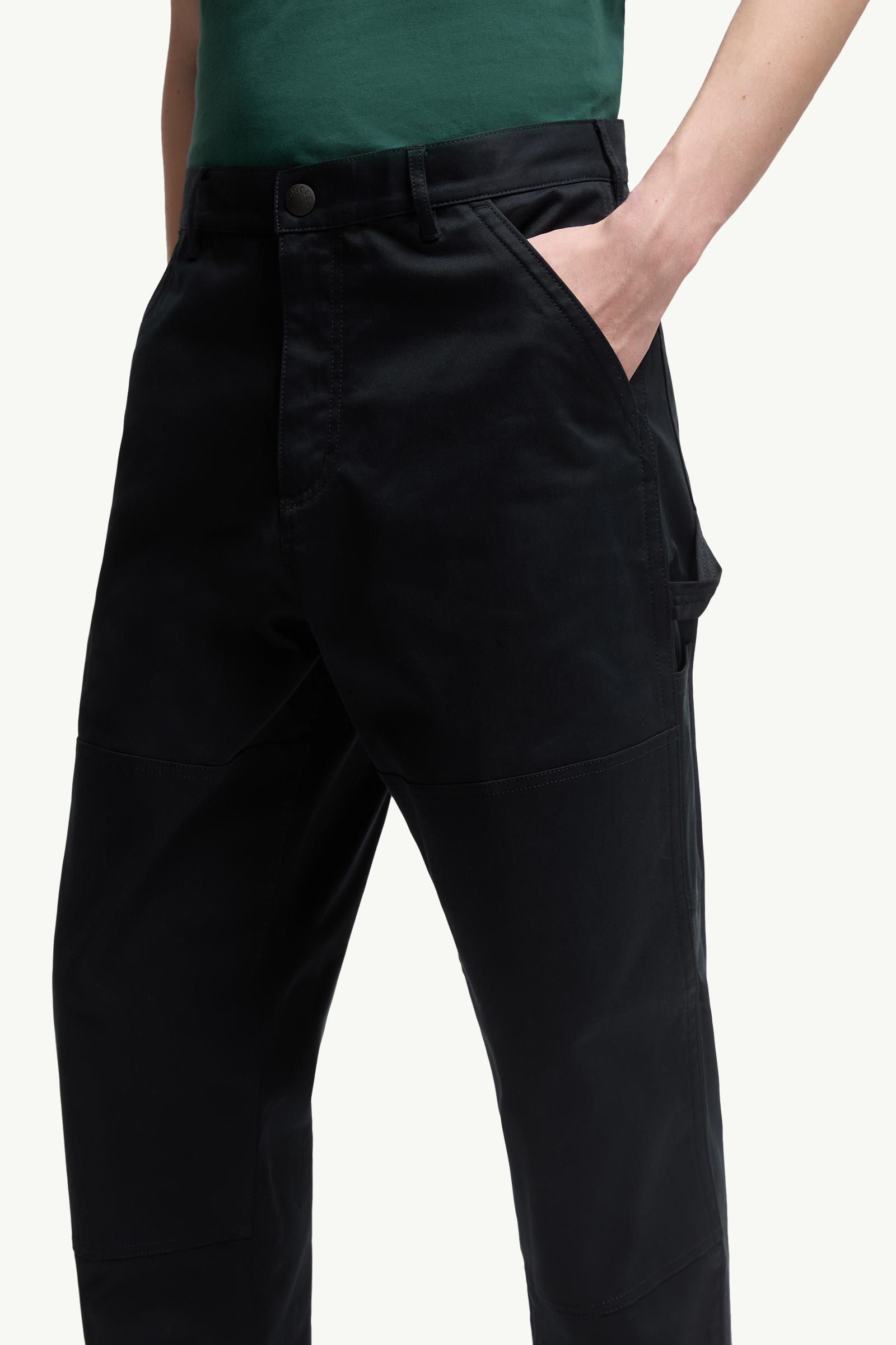 Navy Blue Cotton Gabardine Pants - Pants & Shorts for Men | Moncler US