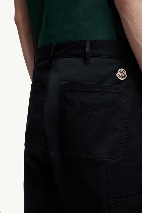 Pantalon en gabardine de coton Hommes Bleu marine Moncler 6