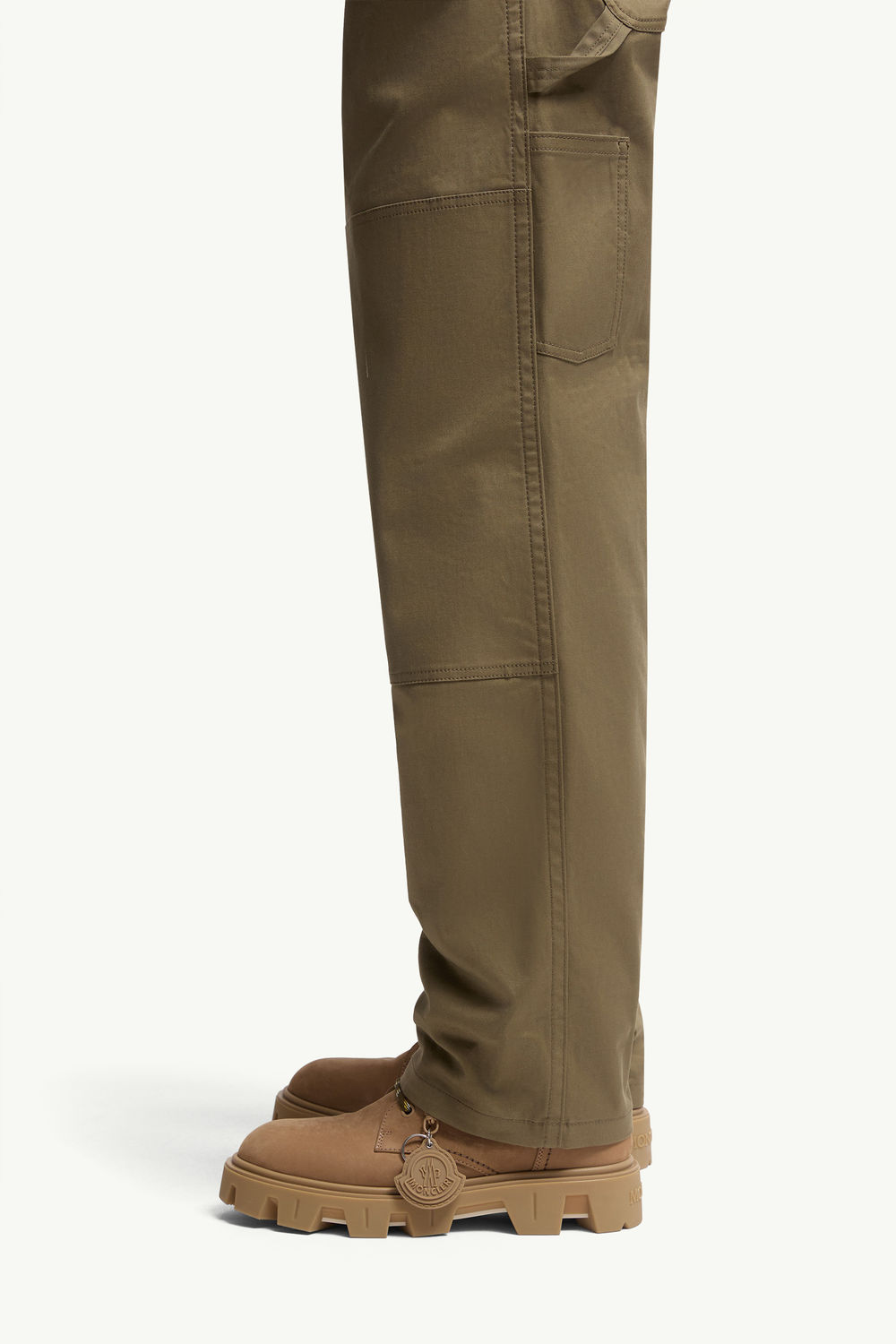 Cotton Gabardine Trousers Men Olive Green Moncler 1