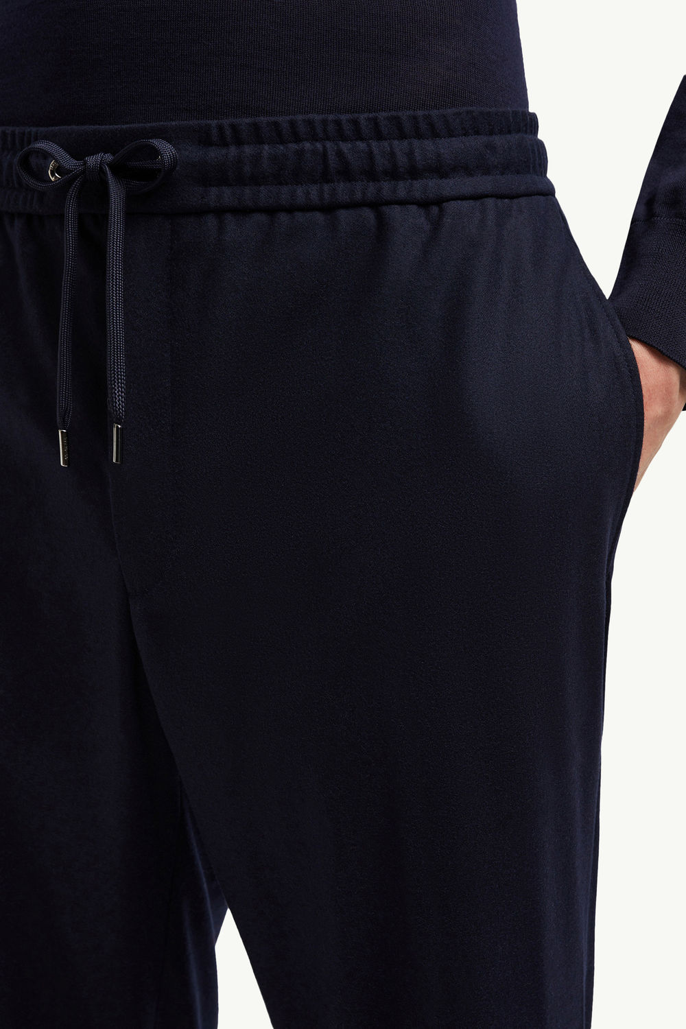Pantalon de survêtement en cachemire mélangé Hommes Bleu marine Moncler 1