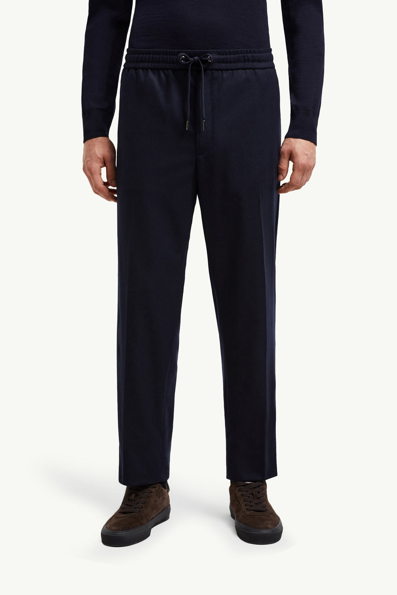 Joggers in misto cashmere Uomo Blu Navy Moncler 3