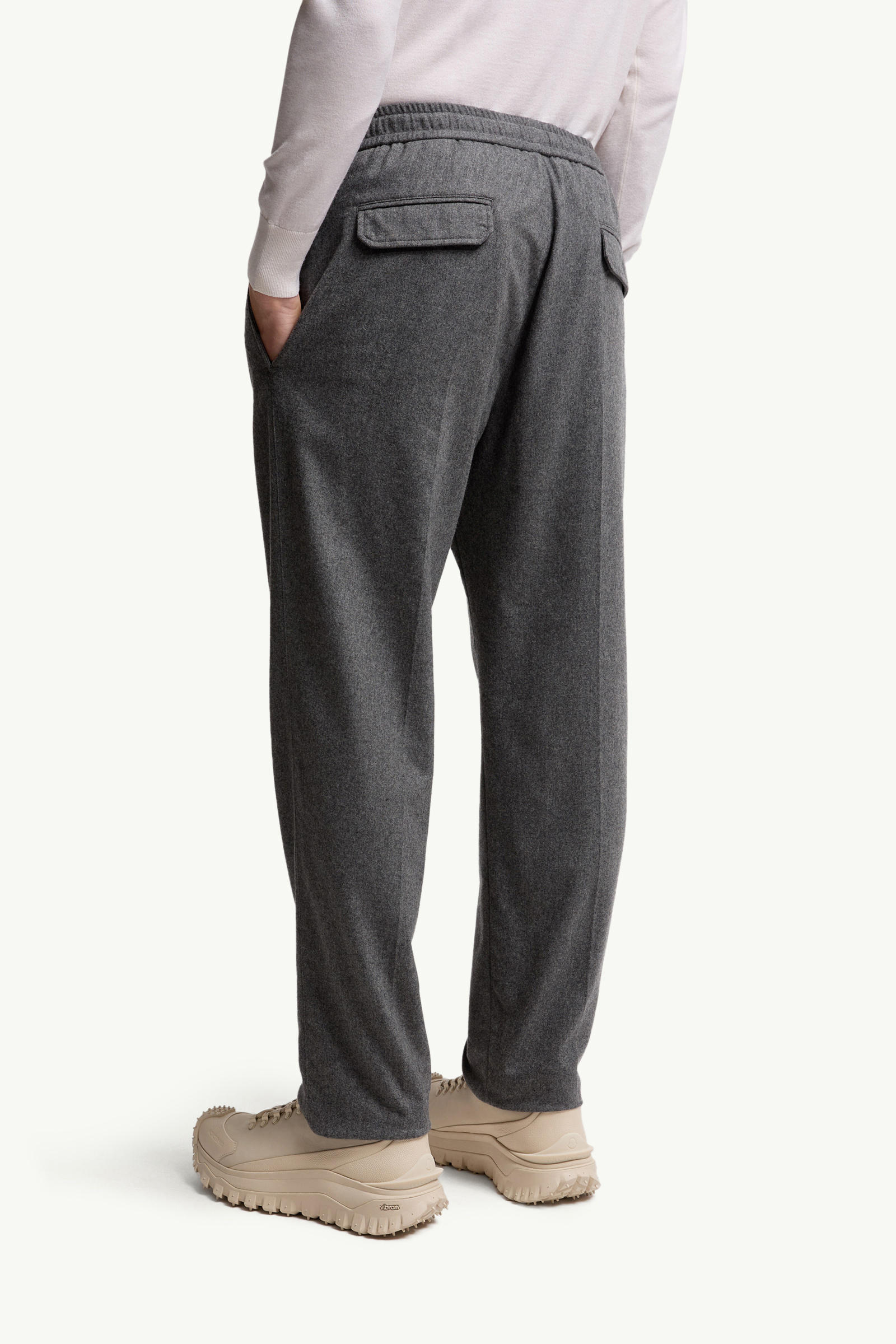 Cashmere Blend Jogging Pants Men Dark Grey Moncler 4