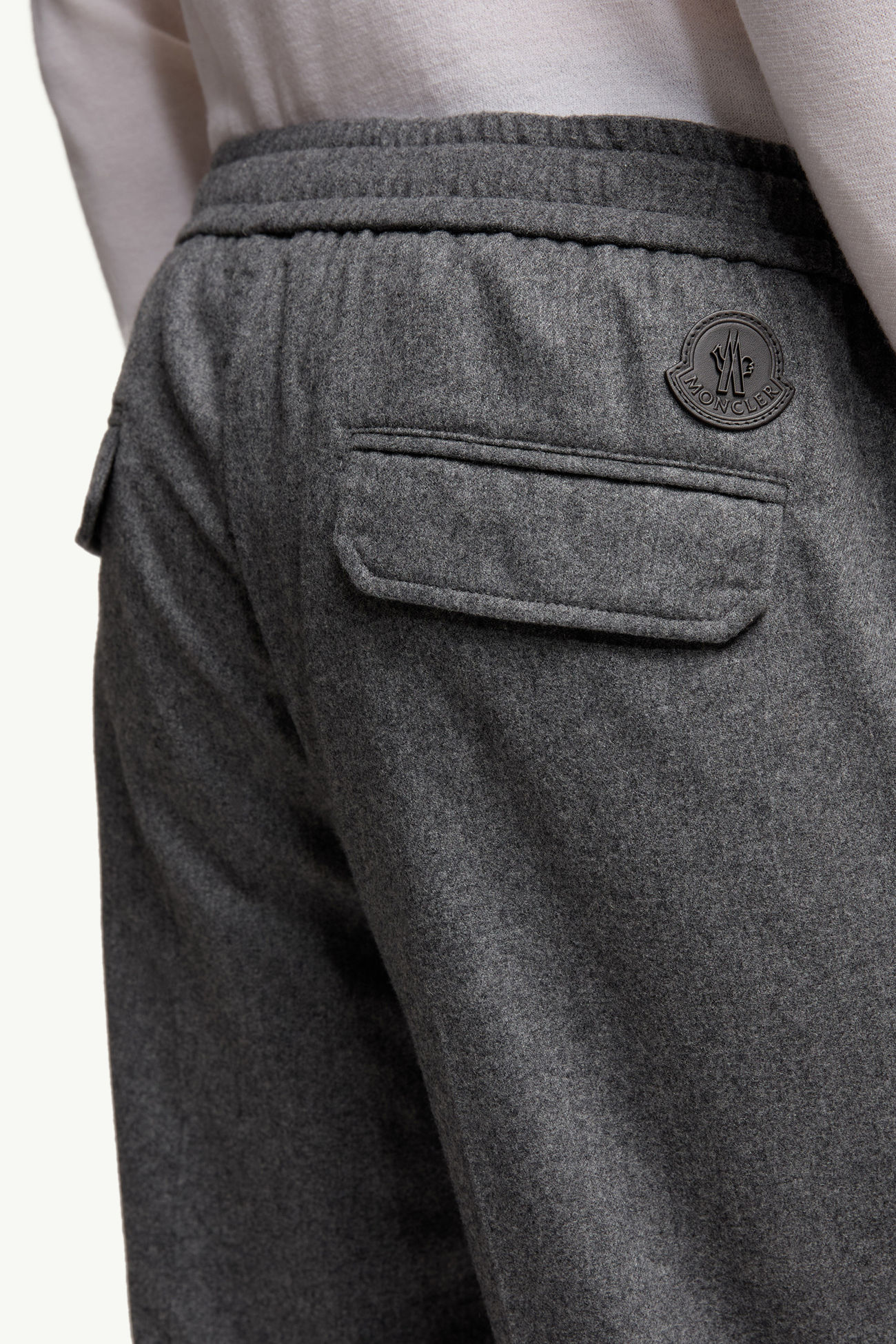 Cashmere Blend Jogging Pants Men Dark Grey Moncler 5