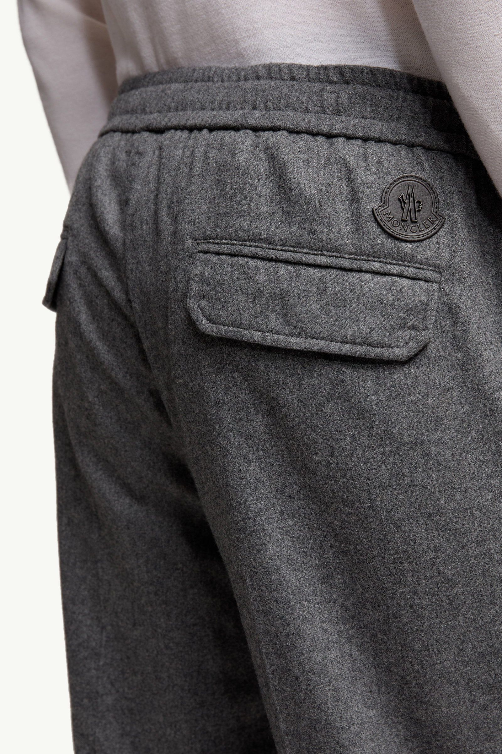 Cashmere Blend Jogging Pants Men Dark Grey Moncler 5