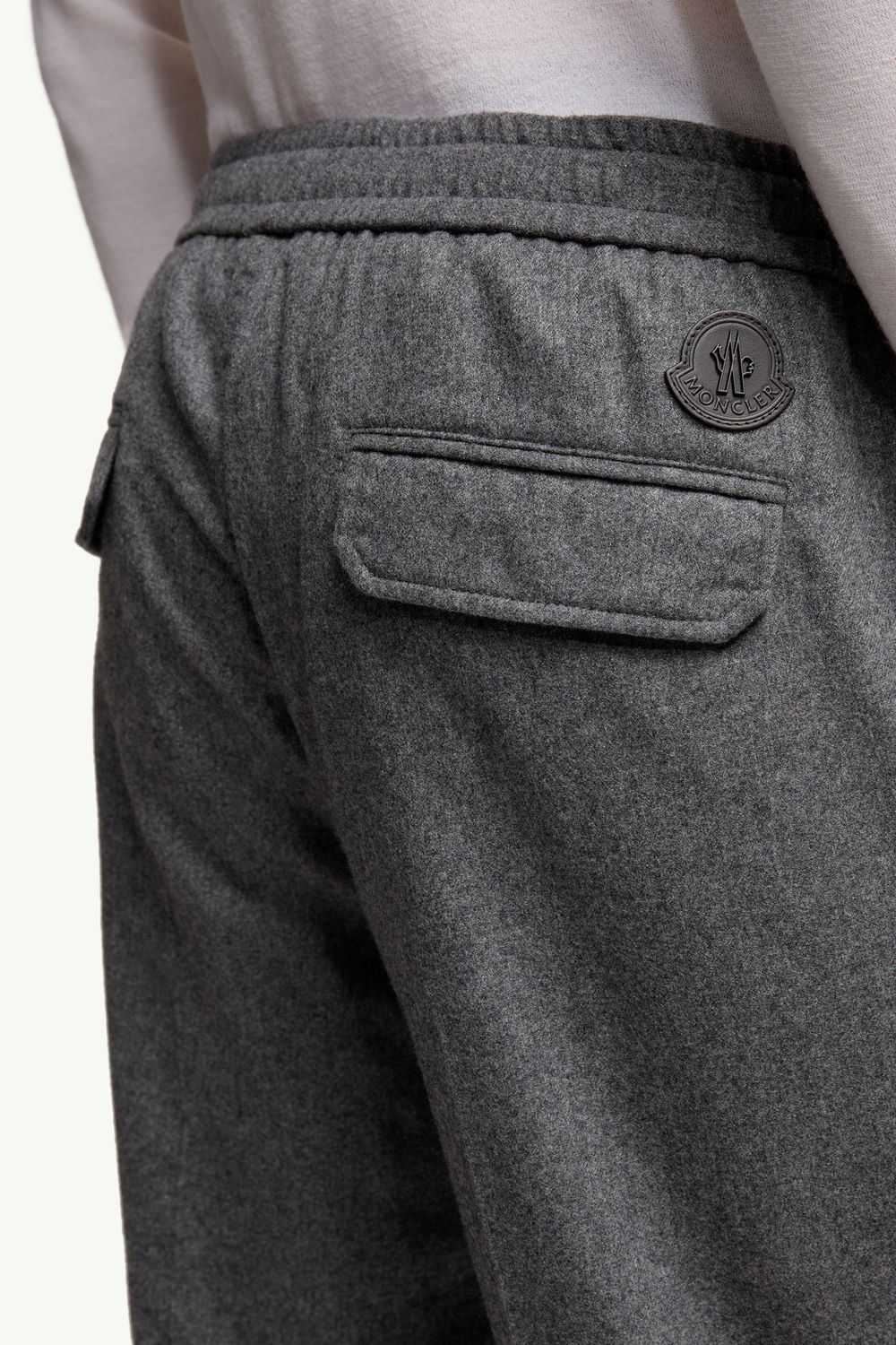 Cashmere Blend Jogging Trousers Men Dark Gray Moncler 5