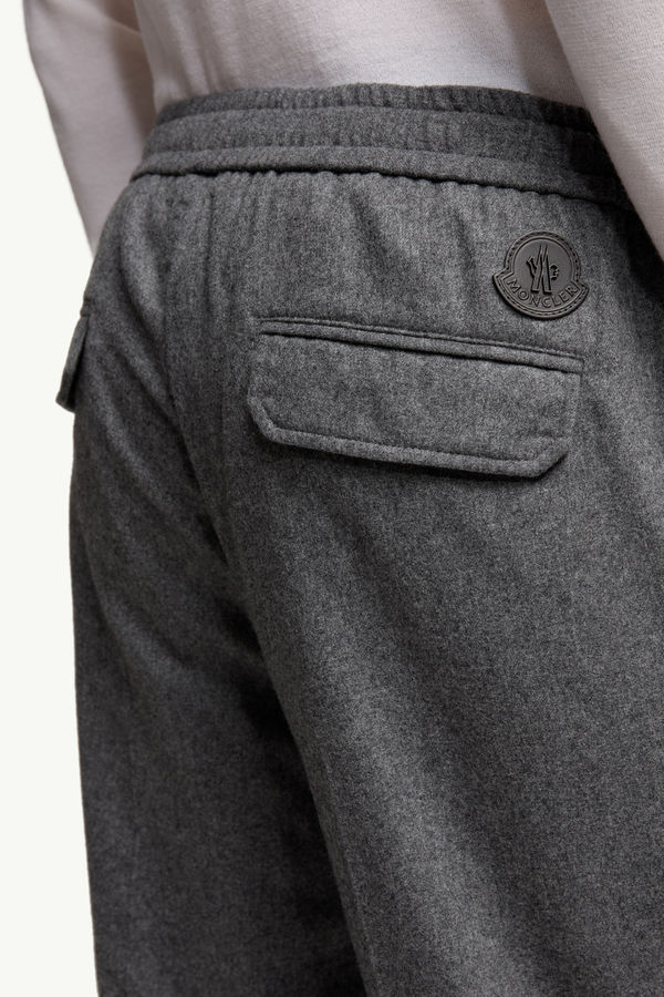 Cashmere Blend Jogging Trousers Men Dark Gray Moncler 5