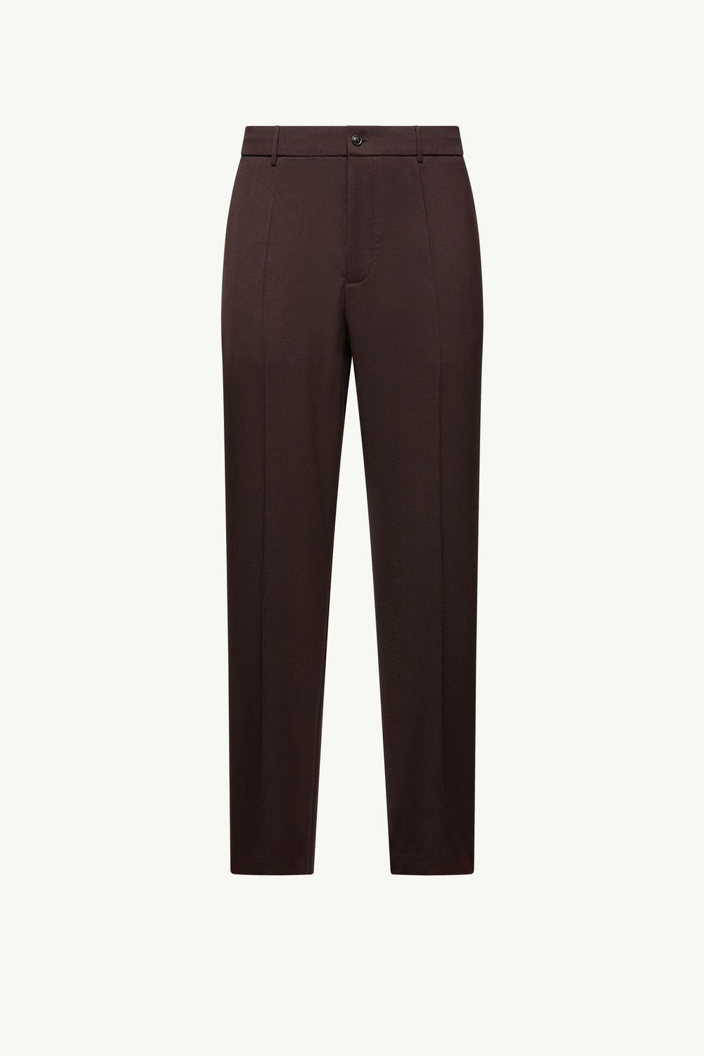 Wool Blend Gabardine Tailored Trousers Men Brown Moncler 2