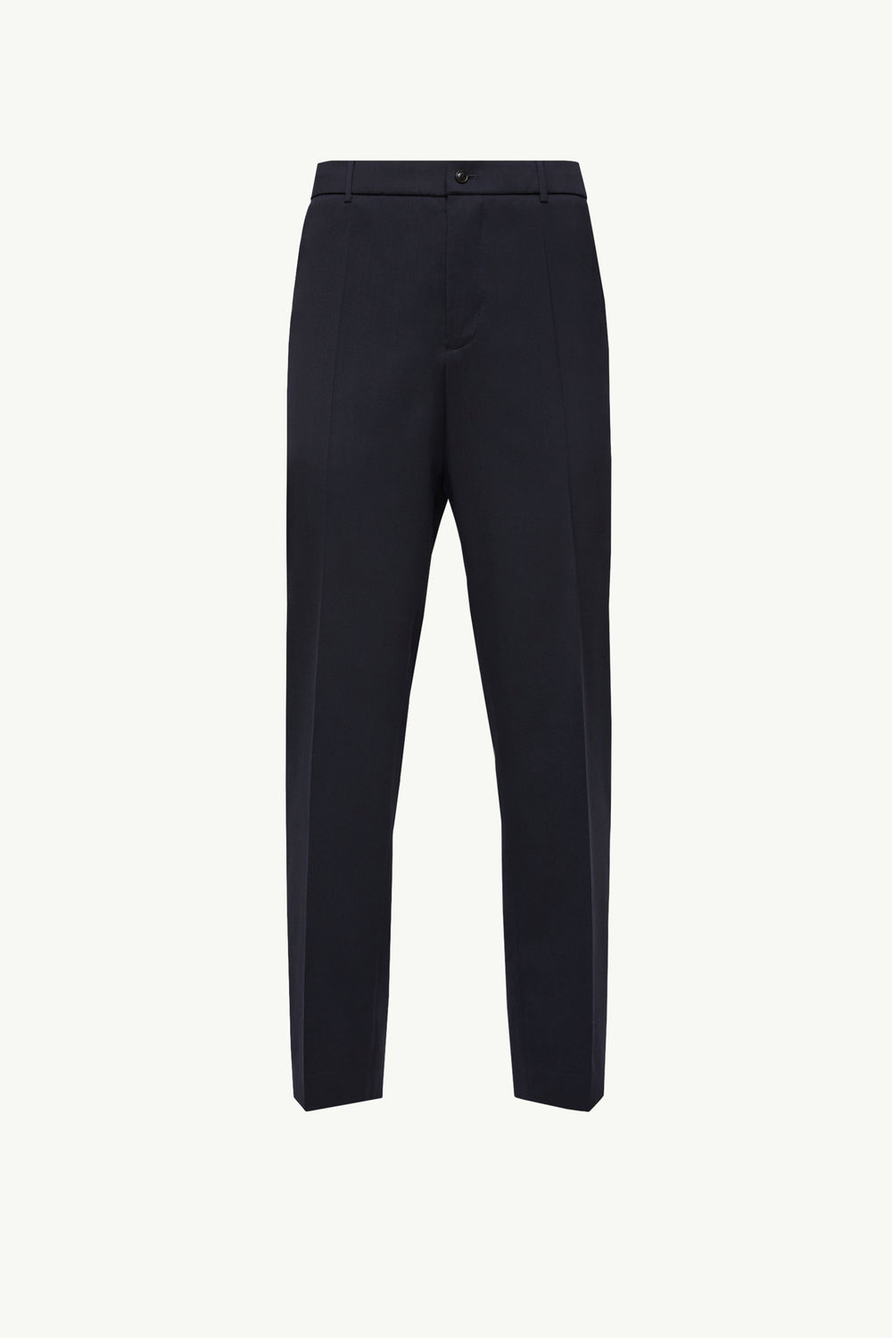 Wool Blend Gabardine Tailored Trousers Men Dark Blue Moncler 2