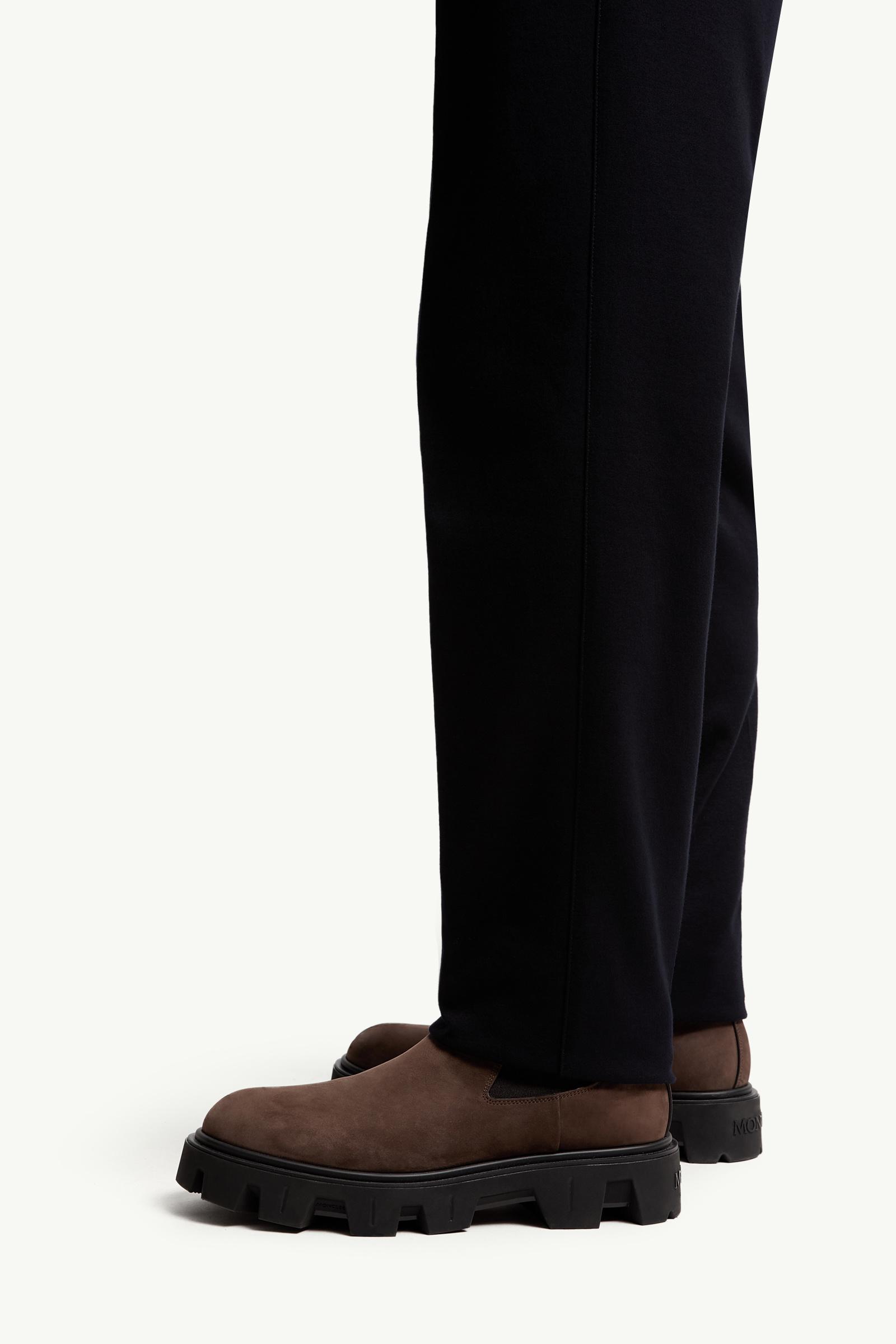 Cotton Blend Tailored Trousers Men Blue Moncler 1