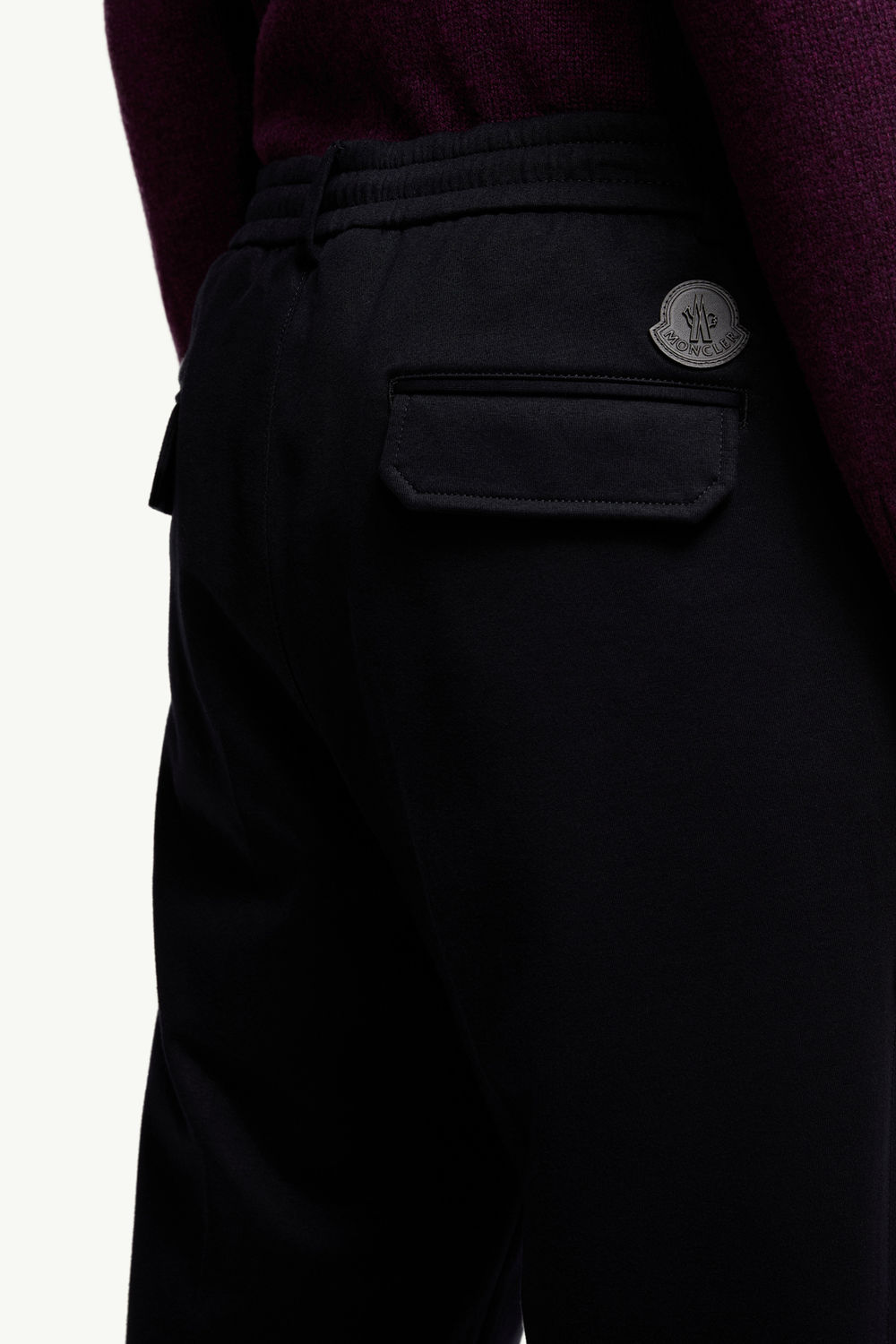 Cotton Blend Tailored Trousers Men Blue Moncler 5