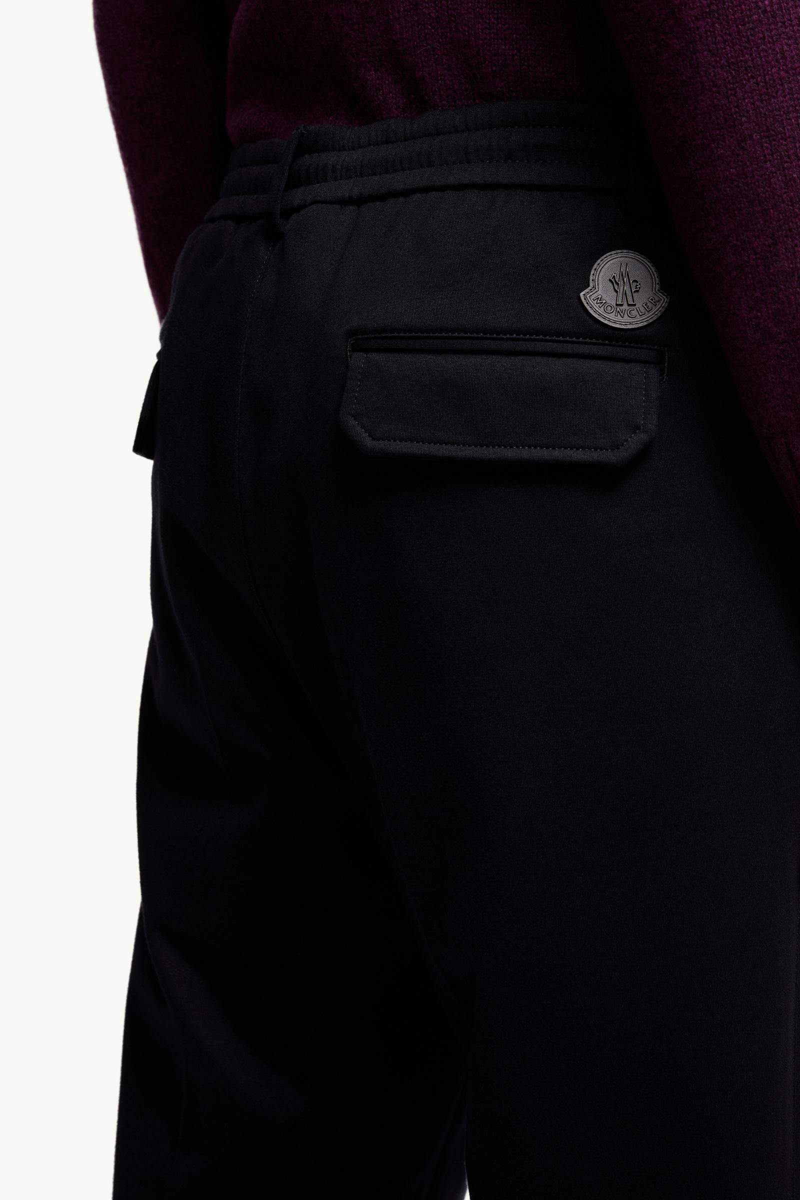 Cotton Blend Tailored Trousers Men Blue Moncler 5