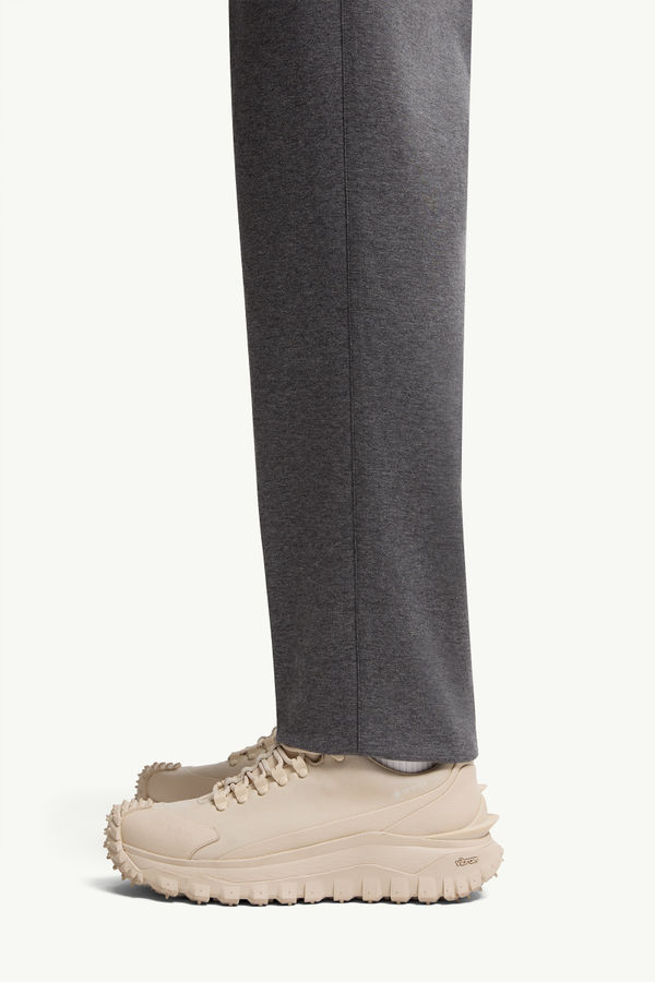 Cotton Blend Tailored Trousers Men Gray Moncler 1
