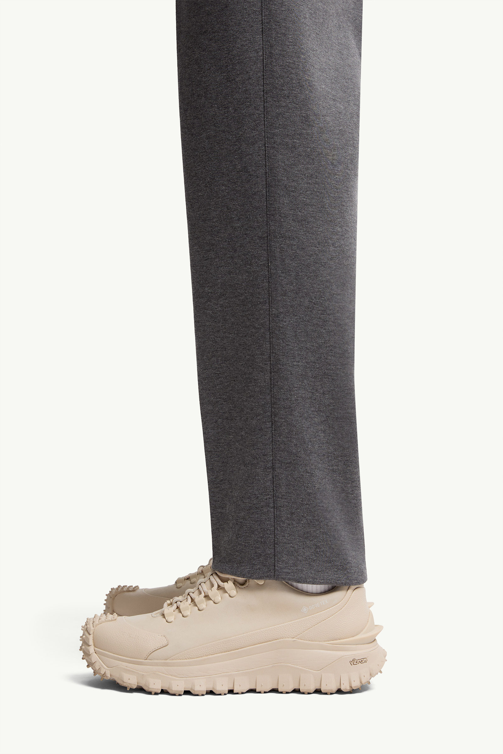 Cotton Blend Tailored Trousers Men Gray Moncler 1