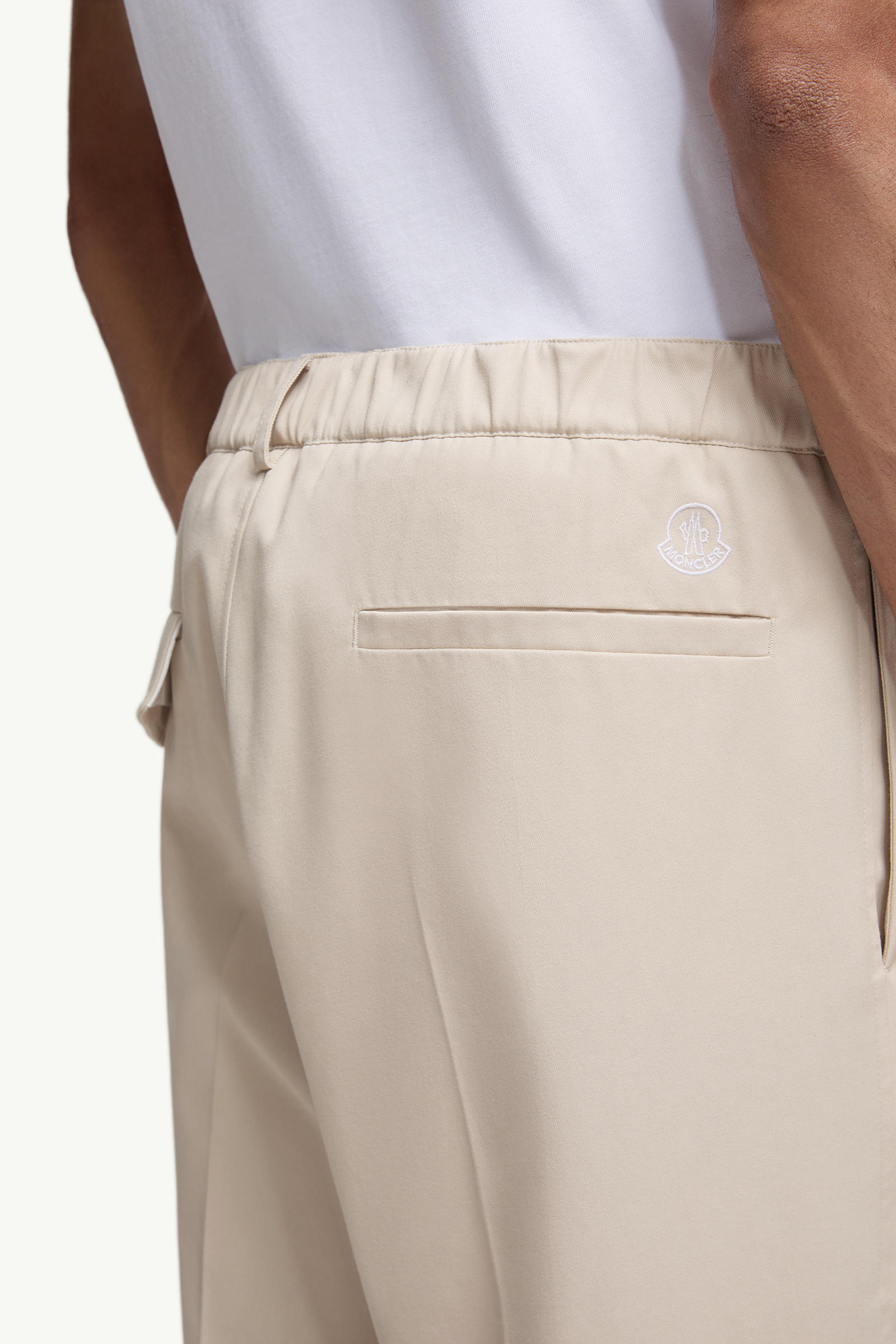 Tailored Gabardine Pants Men Light Beige Moncler 5