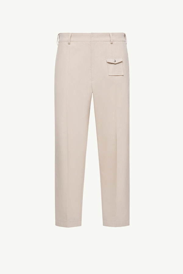 Tailored Gabardine Pants Men Light Beige Moncler 2