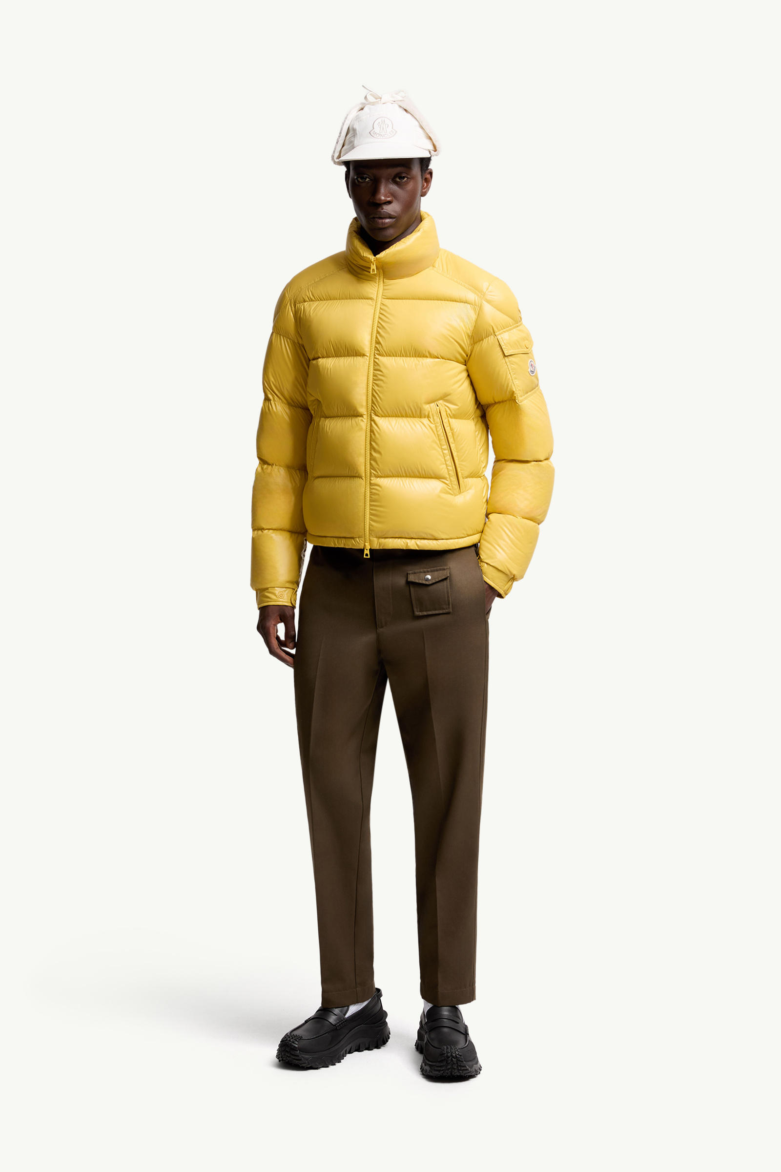 男士精裁华达呢长裤 男士 橄榄绿 Moncler 0