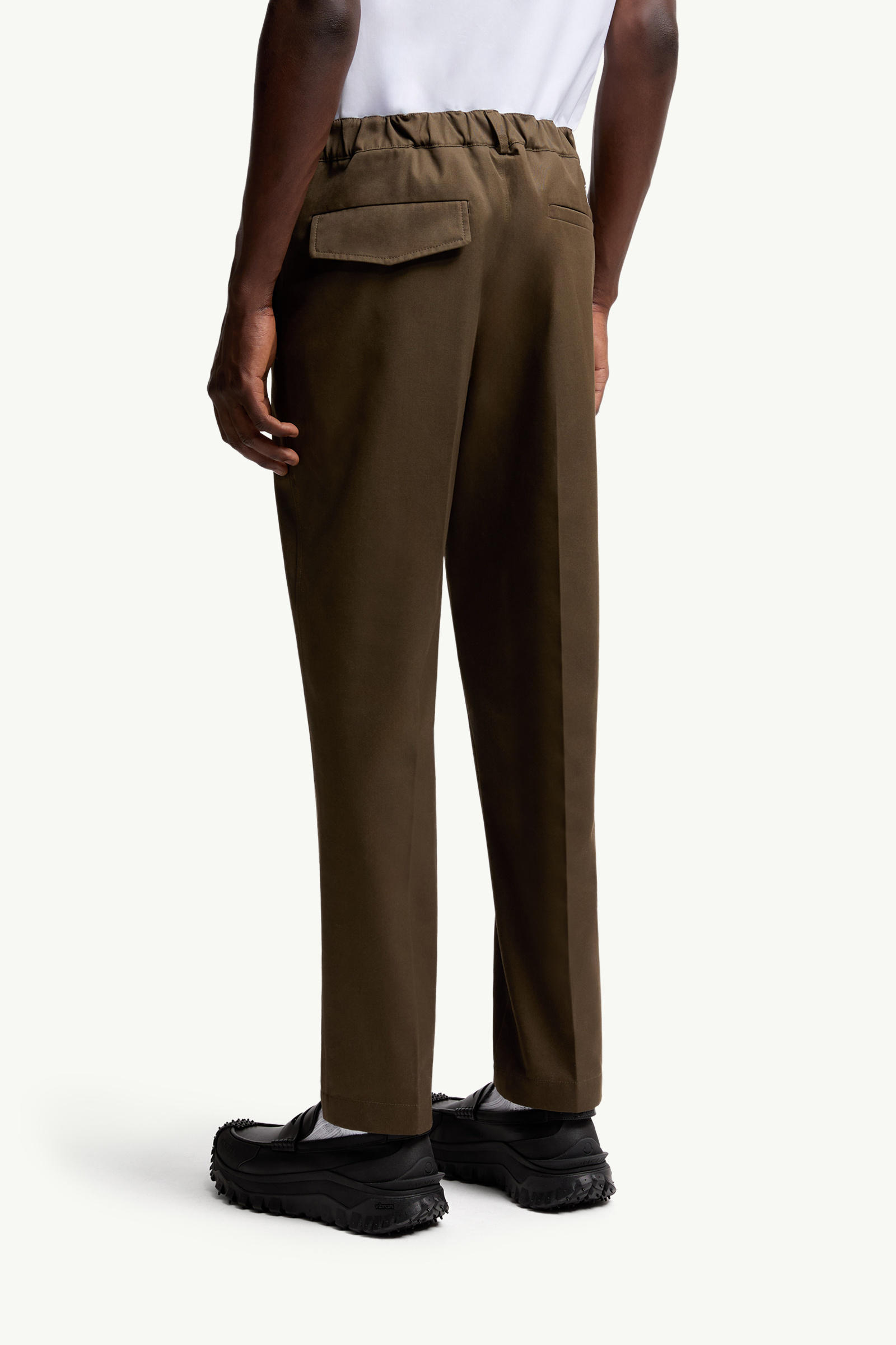 Tailored Gabardine Pants Men Olive Green Moncler 4