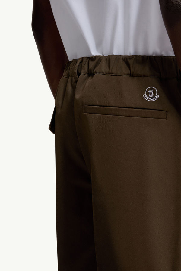 Pantalon en gabardine Hommes Vert Olive Moncler 5