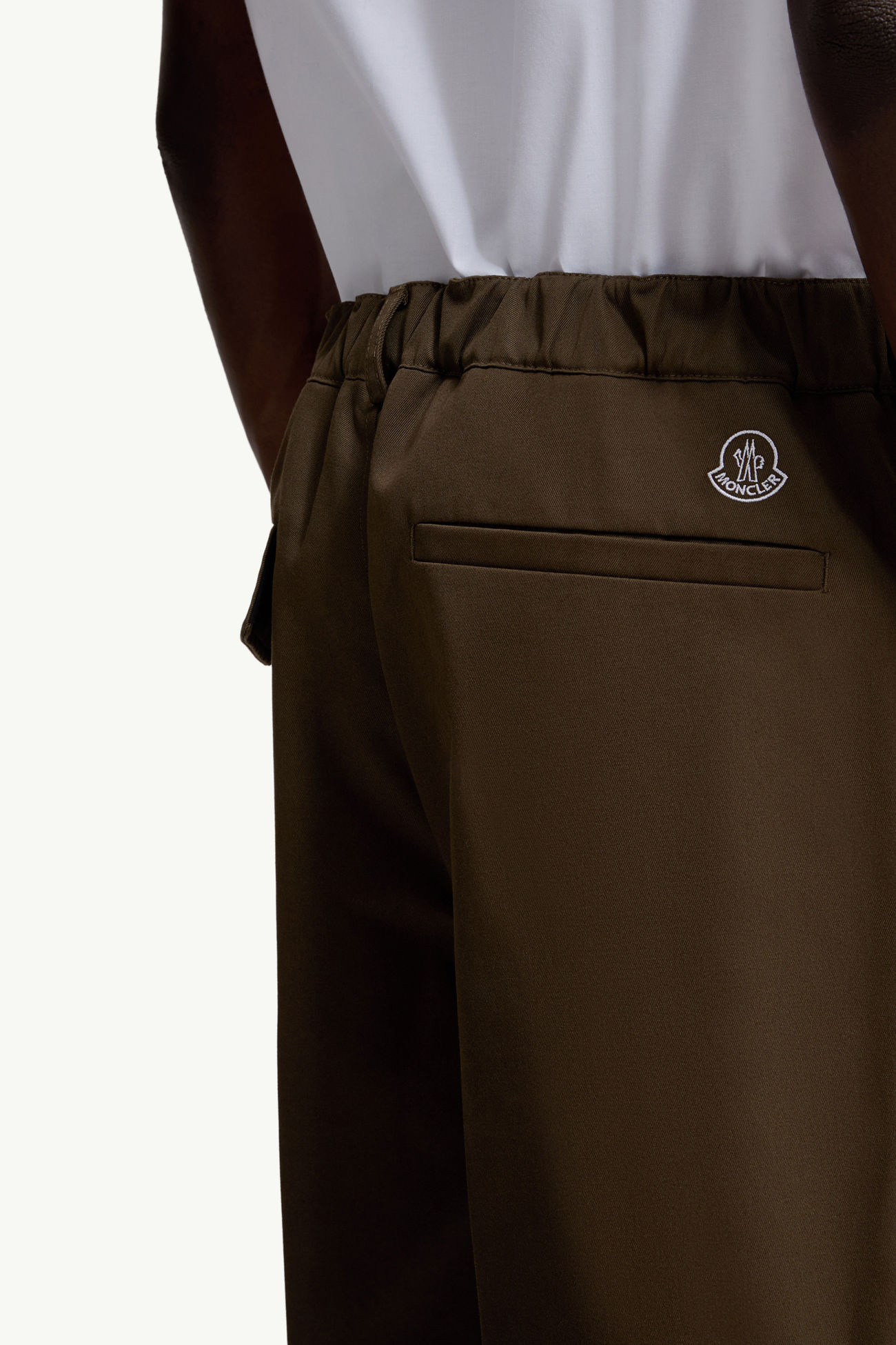 Tailored Gabardine Pants Men Olive Green Moncler 5