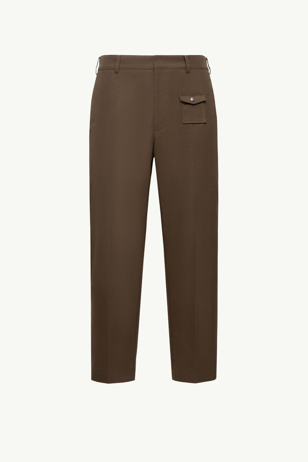 Pantalon en gabardine Hommes Vert Olive Moncler 2