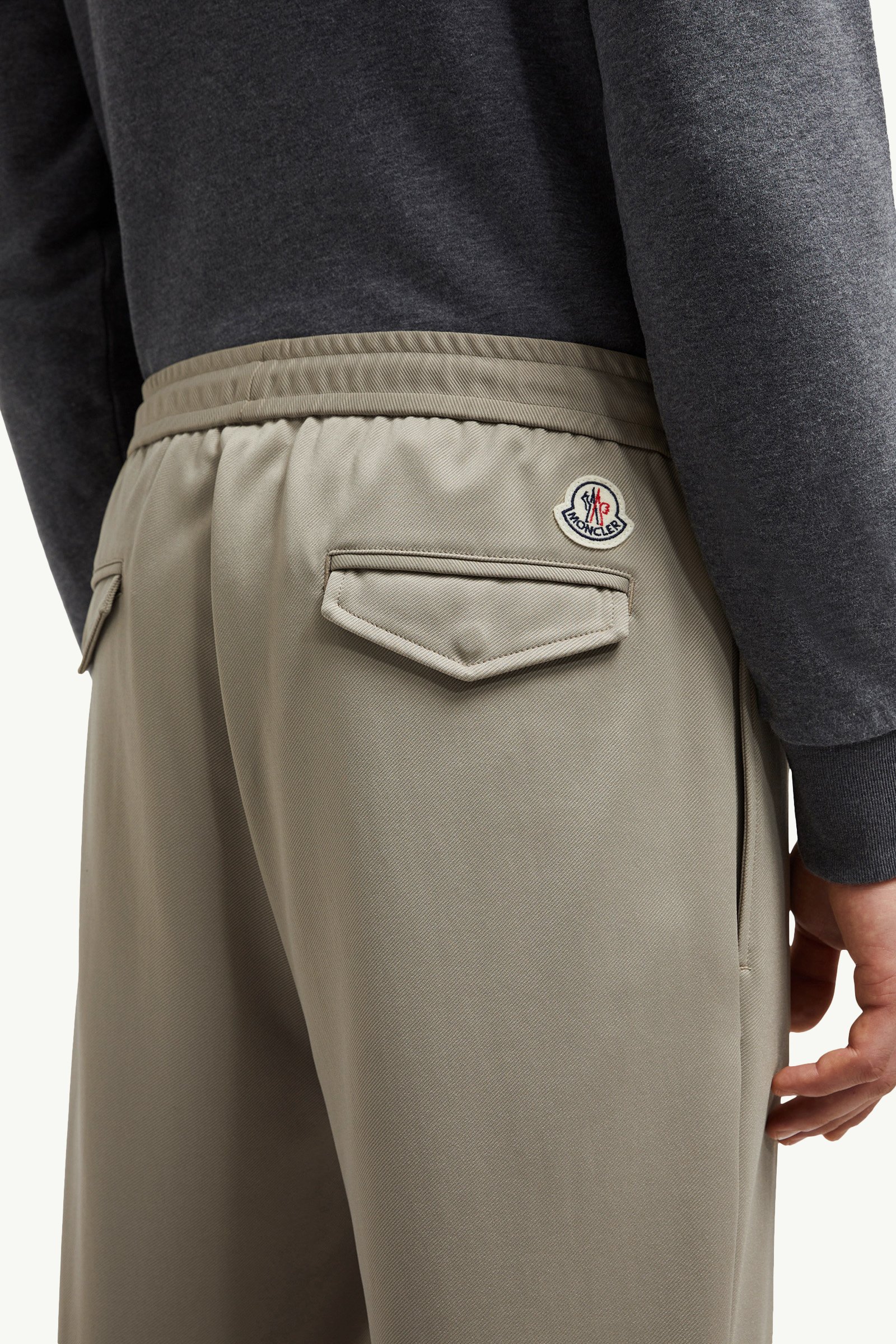 Logo Jogging Trousers Men Taupe Moncler 1