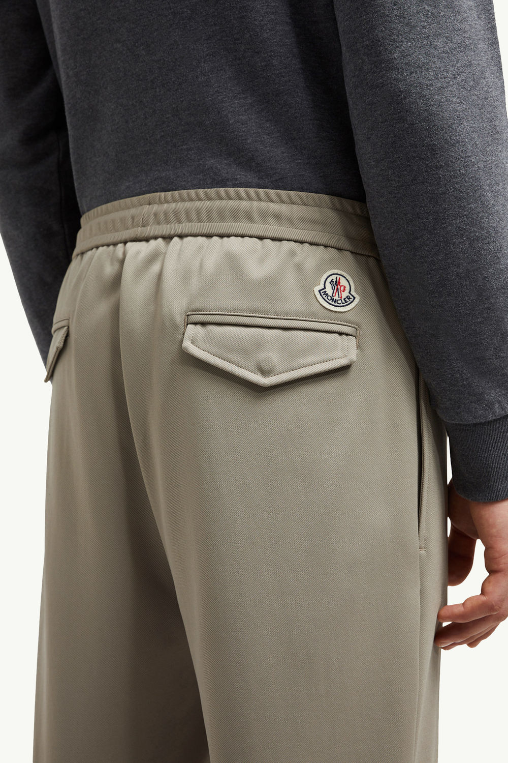 Logo Jogging Trousers Men Taupe Moncler 1