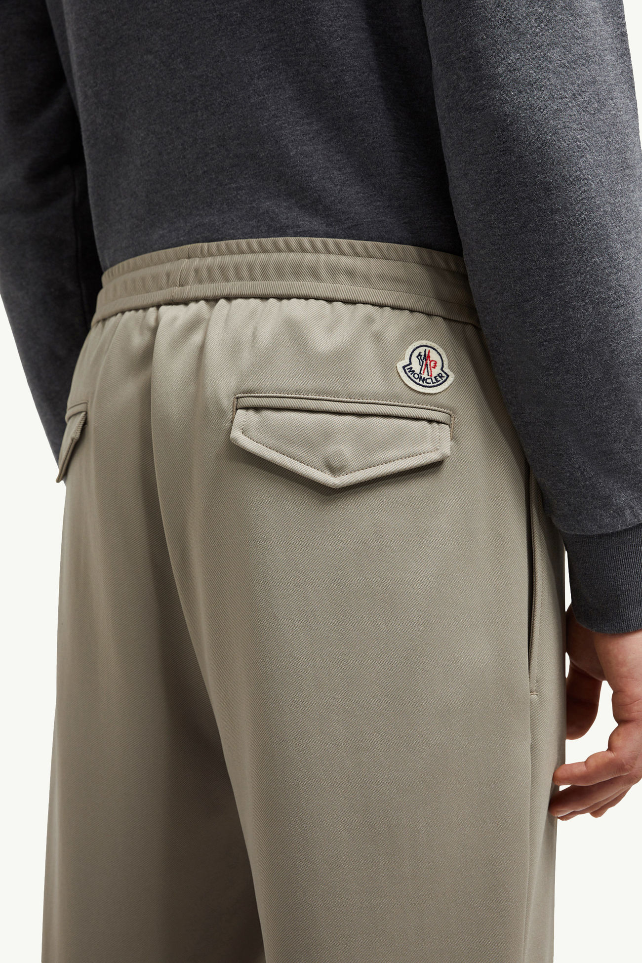 Logo Jogging Trousers Men Taupe Moncler 1