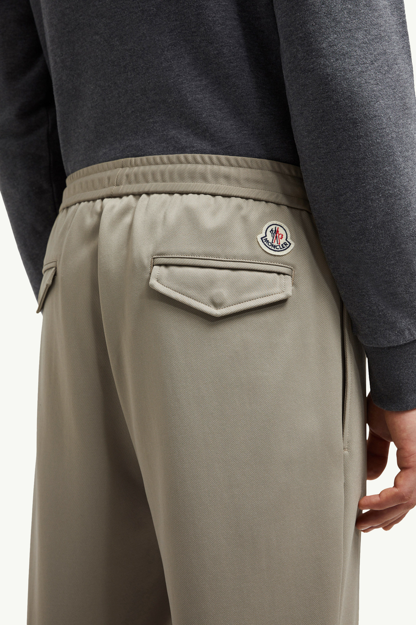 Logo Jogging Trousers Men Taupe Moncler 1