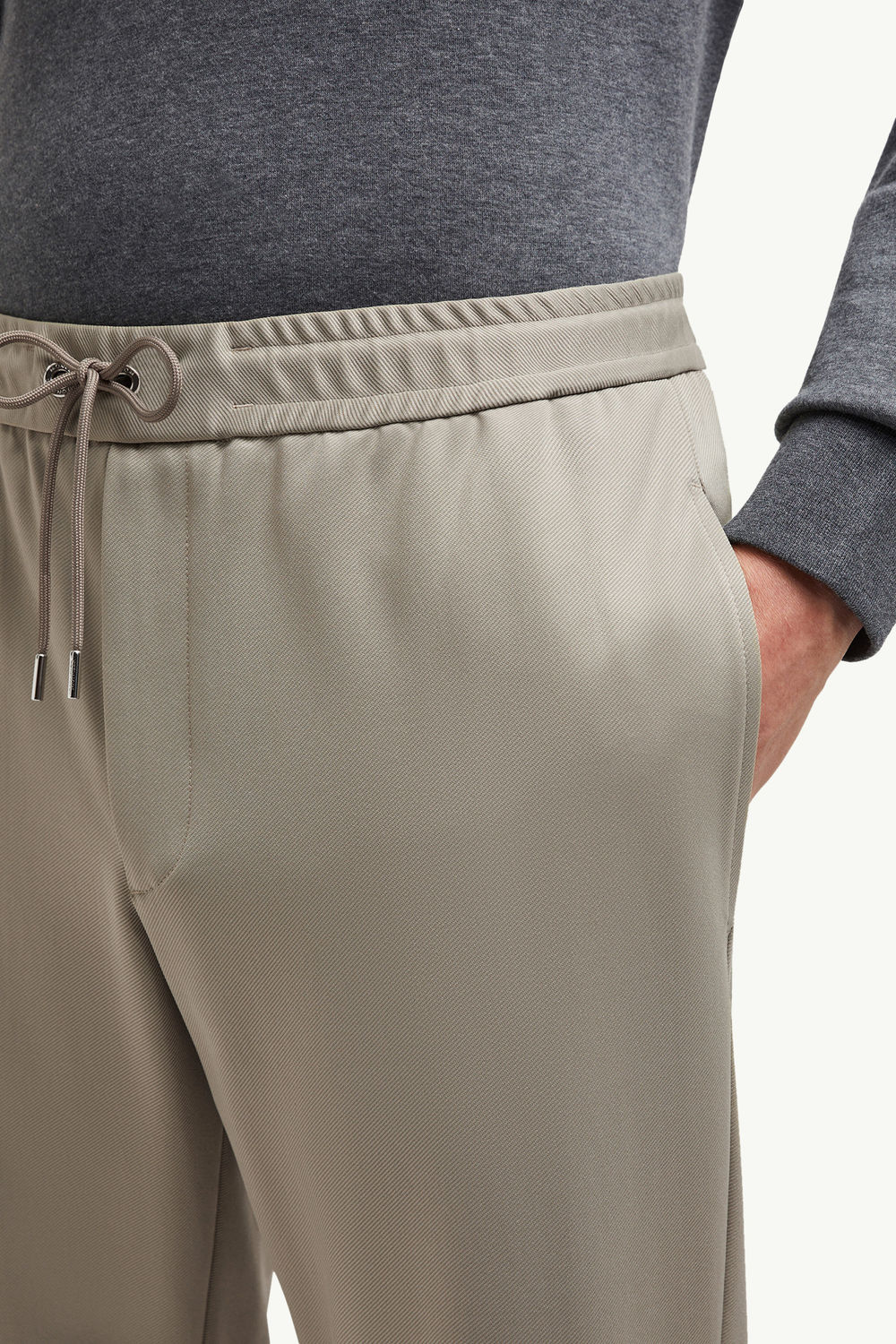 Logo Jogging Trousers Men Taupe Moncler 5