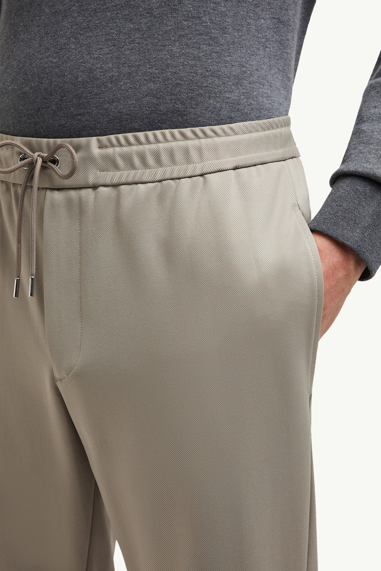 Logo Jogging Trousers Men Taupe Moncler 5