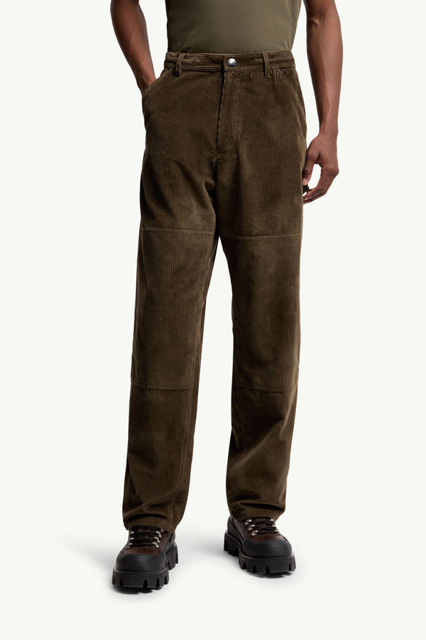 Corduroy Jogging Trousers Men Dark Green Moncler 3