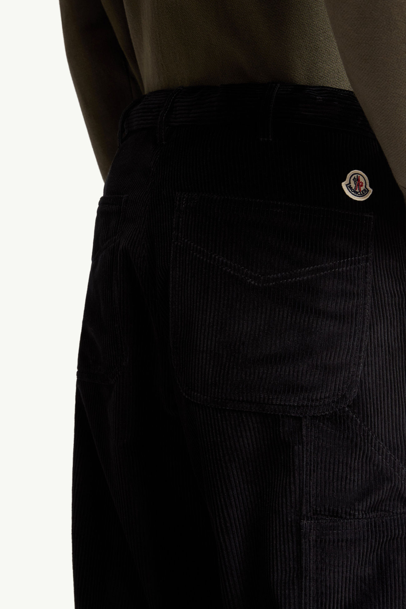 Corduroy Jogging Pants Men Black Moncler 5