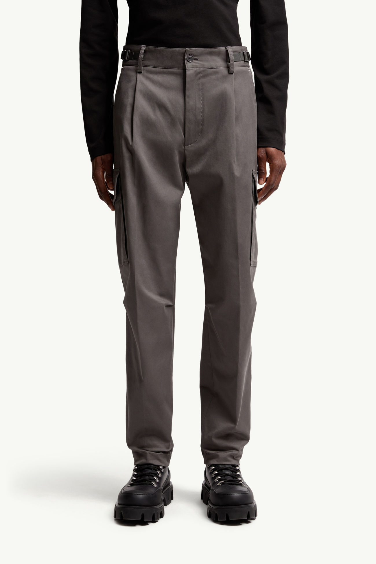 Pantaloni cargo in gabardine Uomo Grigio Moncler 3