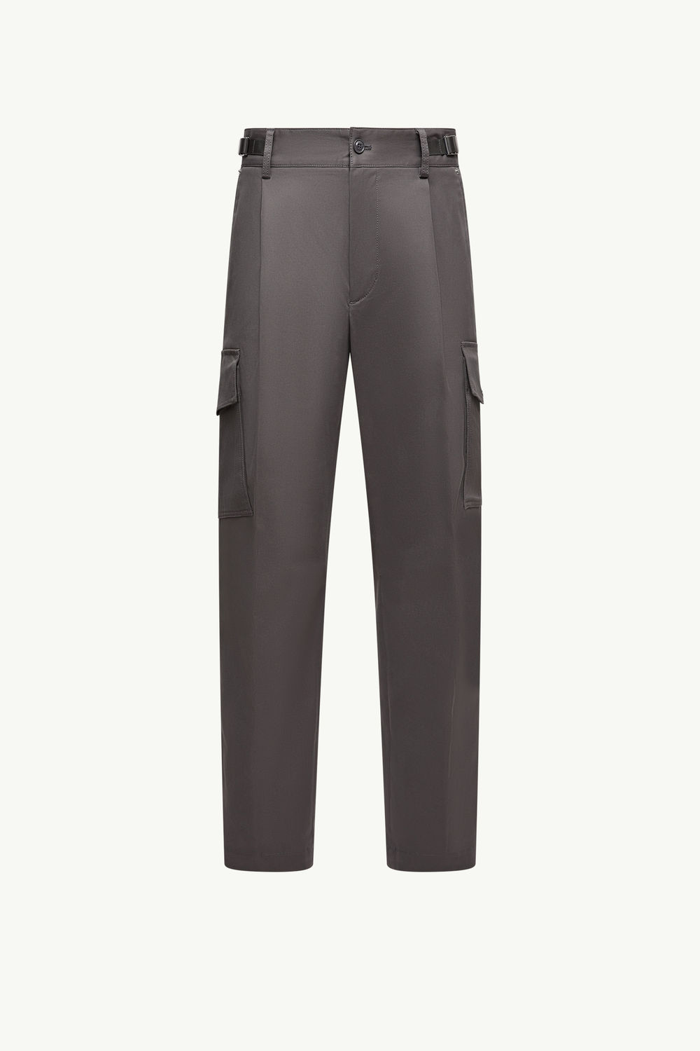 Cotton Gabardine Cargo Trousers Men Gray Moncler 2