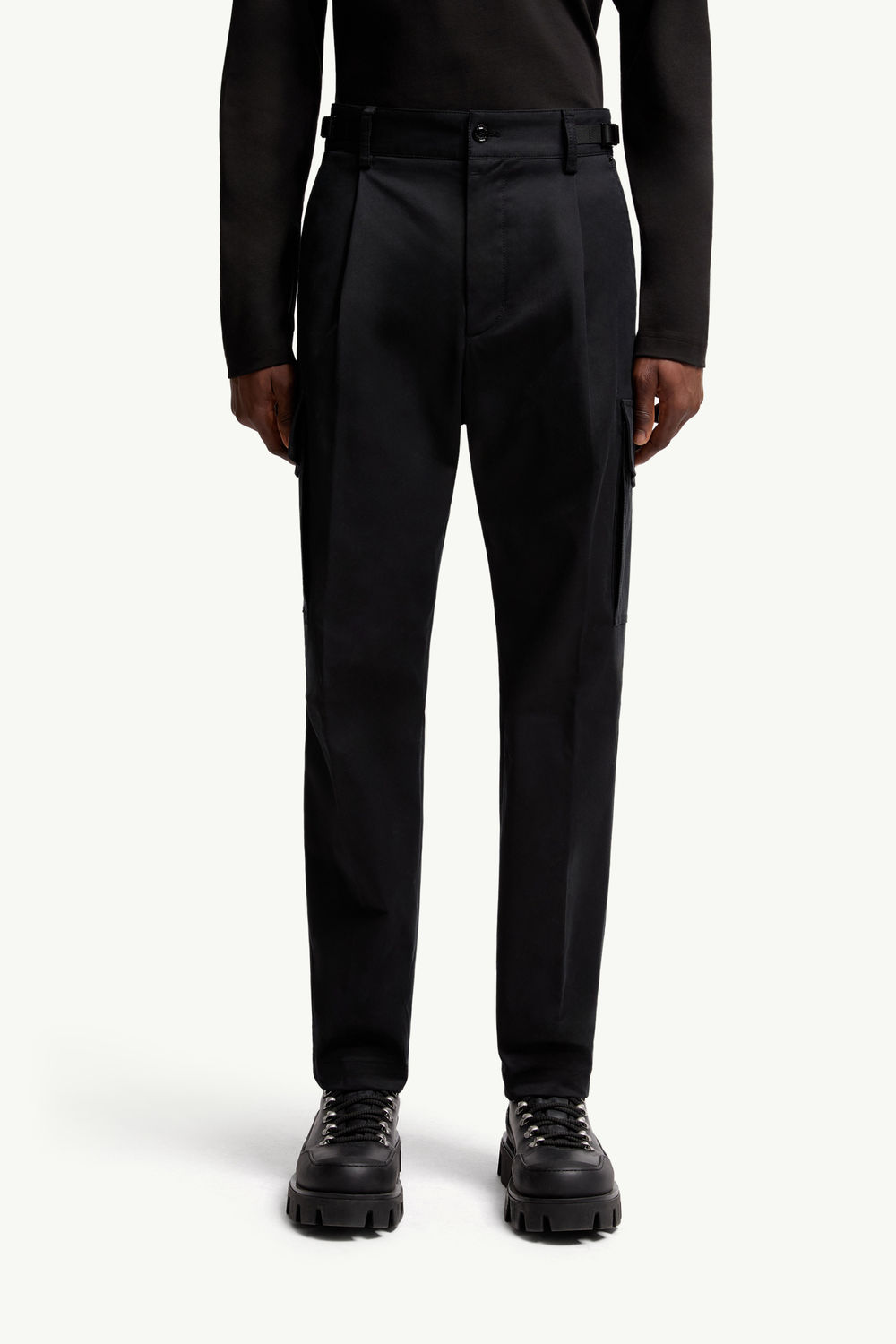 Pantalon cargo en gabardine de coton Hommes Noir Moncler 3