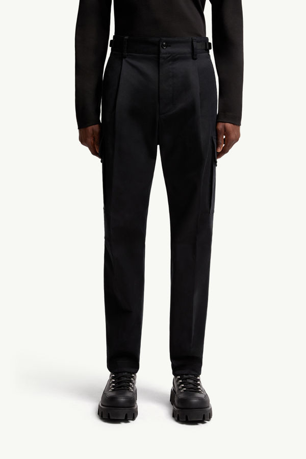 Pantalon cargo en gabardine de coton Hommes Noir Moncler 3