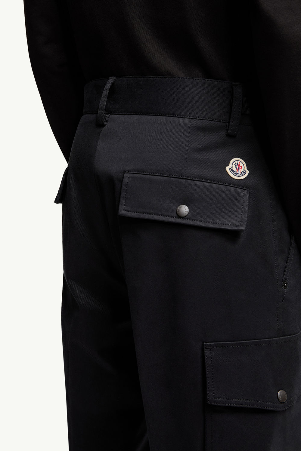 Pantalon cargo en gabardine de coton Hommes Noir Moncler 5