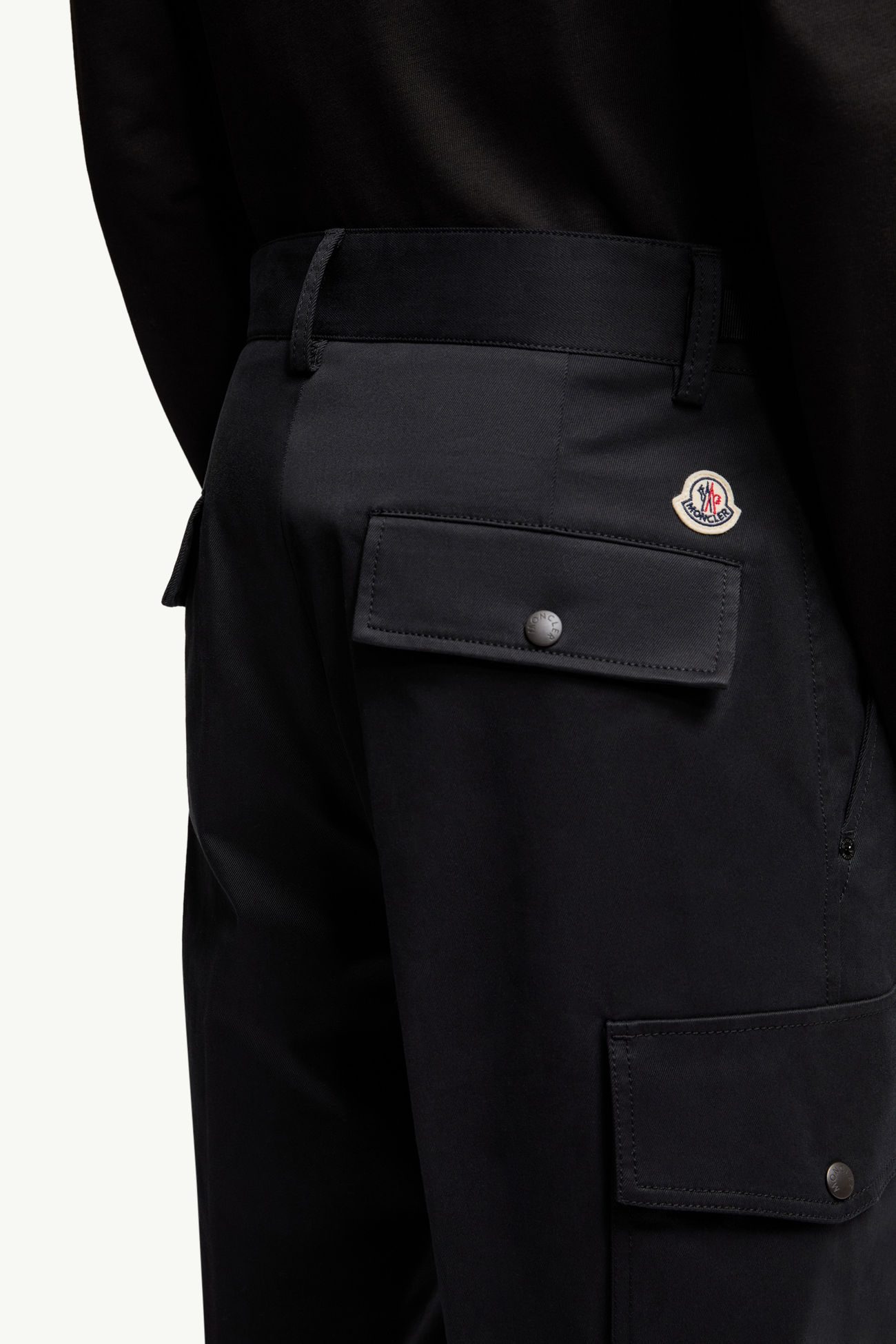 男士棉质华达呢工装长裤 男士 黑色 Moncler 5