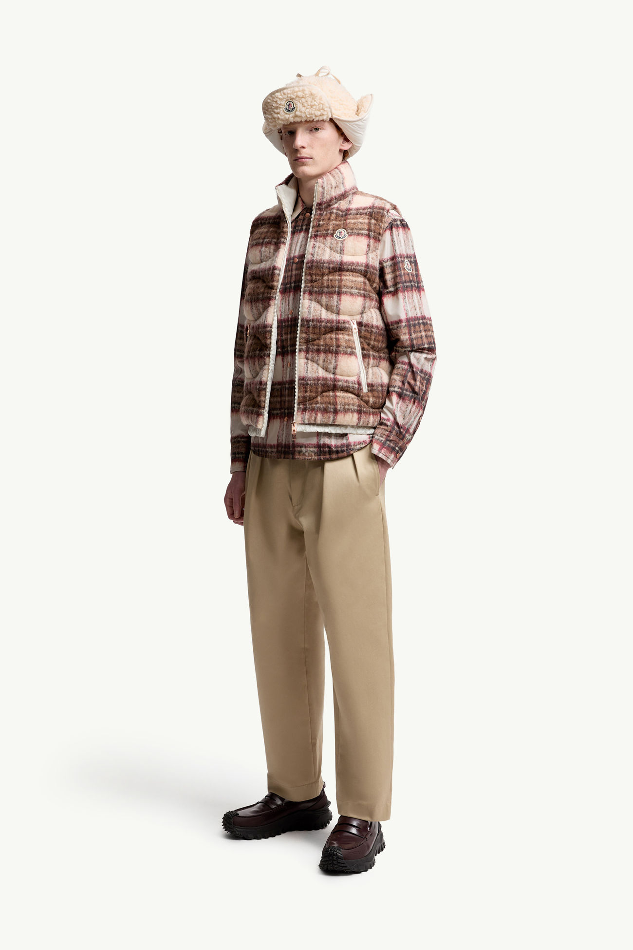 Cotton Gabardine Pants Men Beige Moncler 0