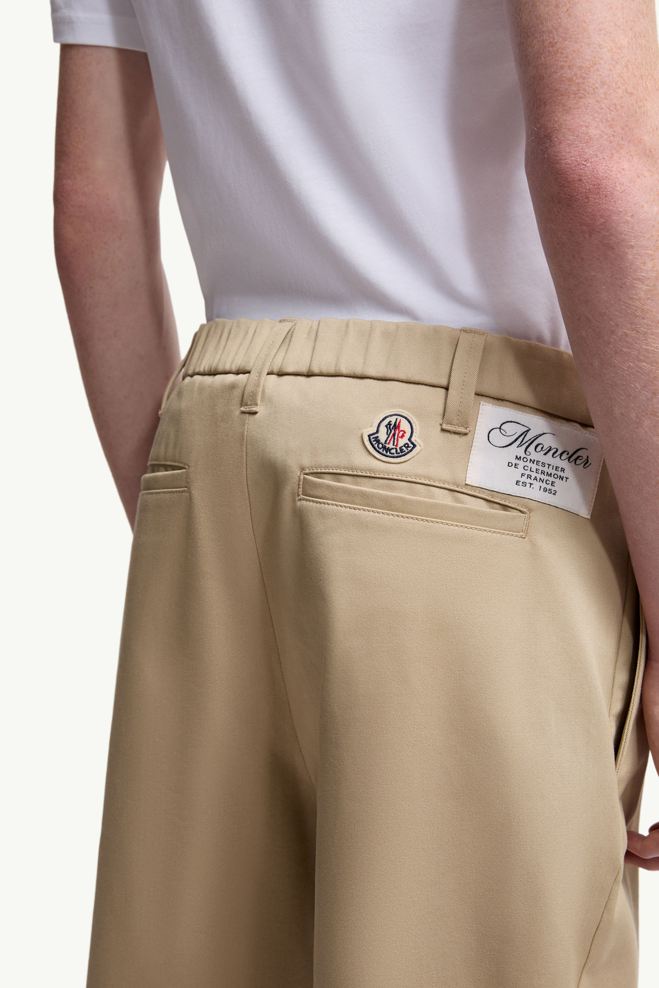 Pantalon en gabardine de coton Hommes Beige Moncler 5