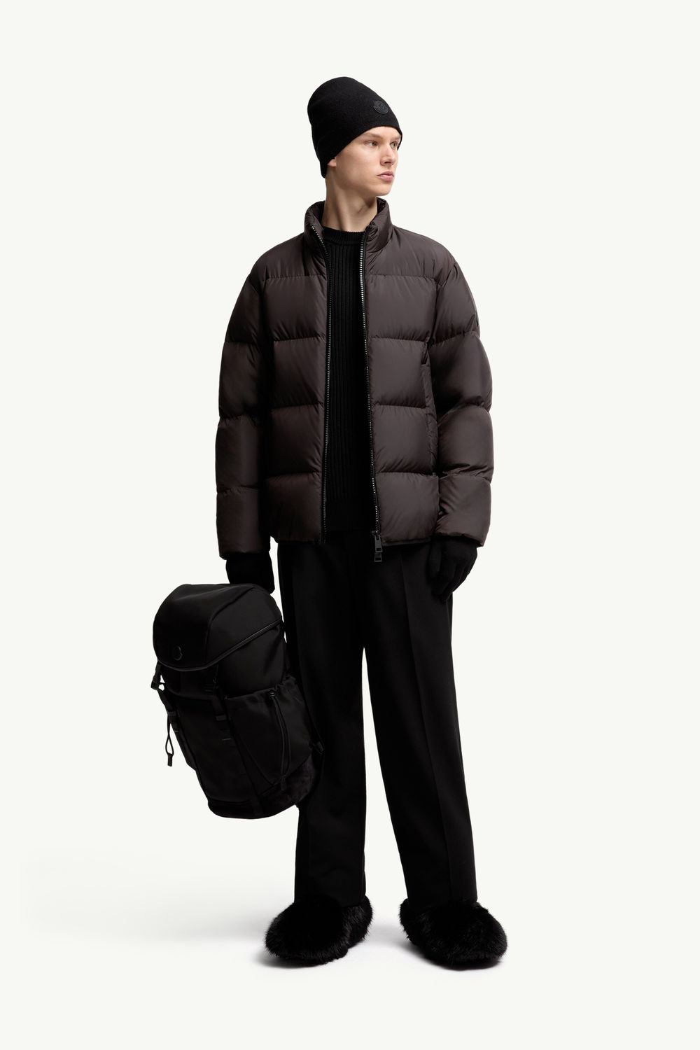 Twill Trousers Men Black Moncler 0