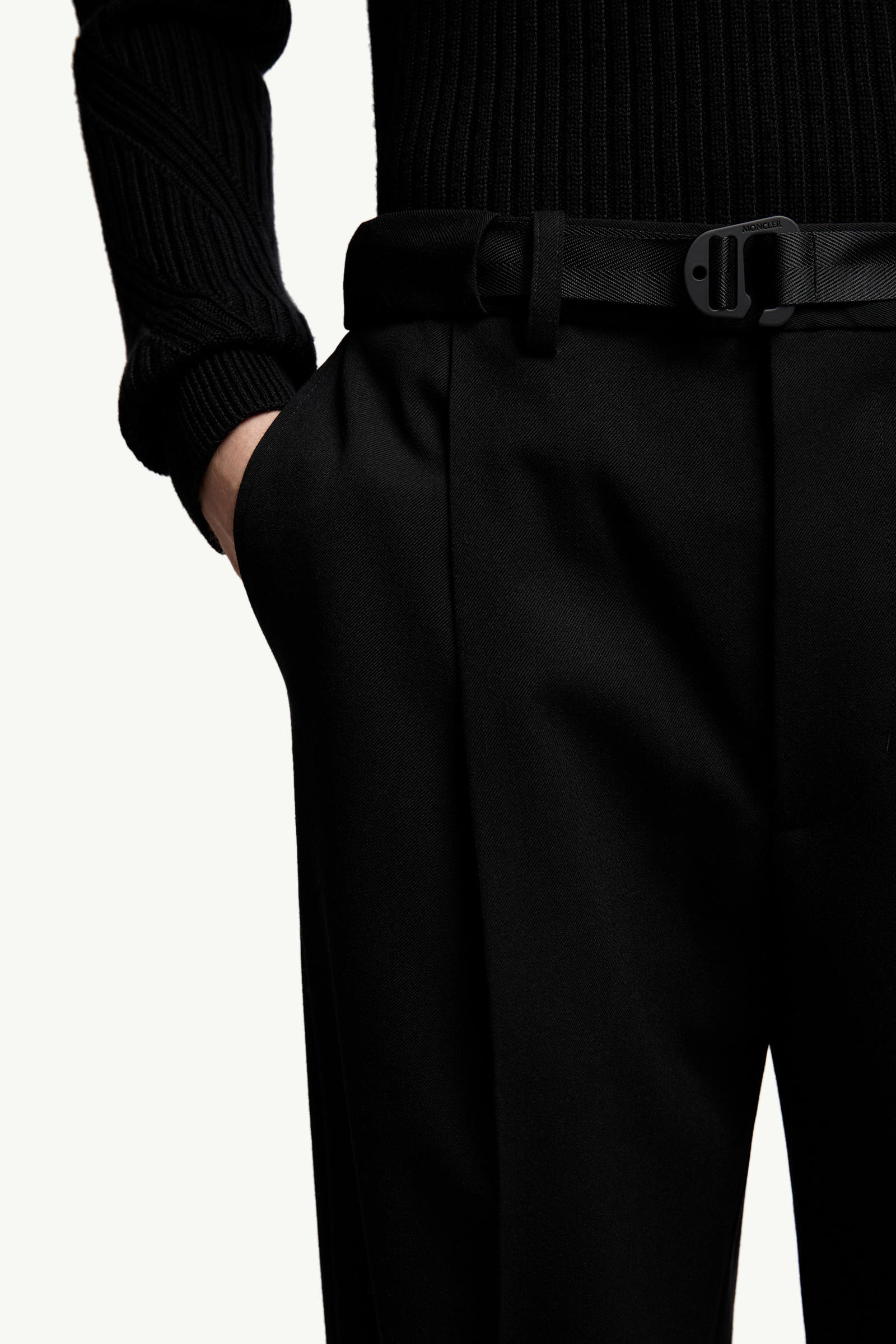 Pantalon en sergé Hommes Noir Moncler 6