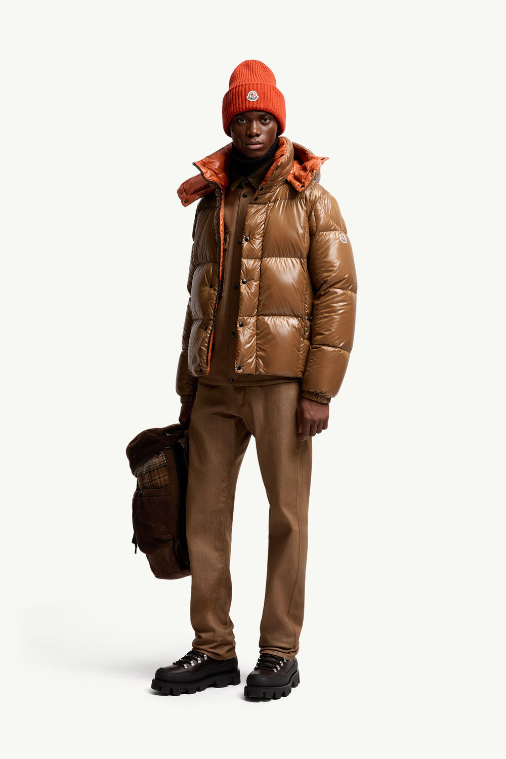 Straight Leg Denim Jeans Men Beige Moncler 0