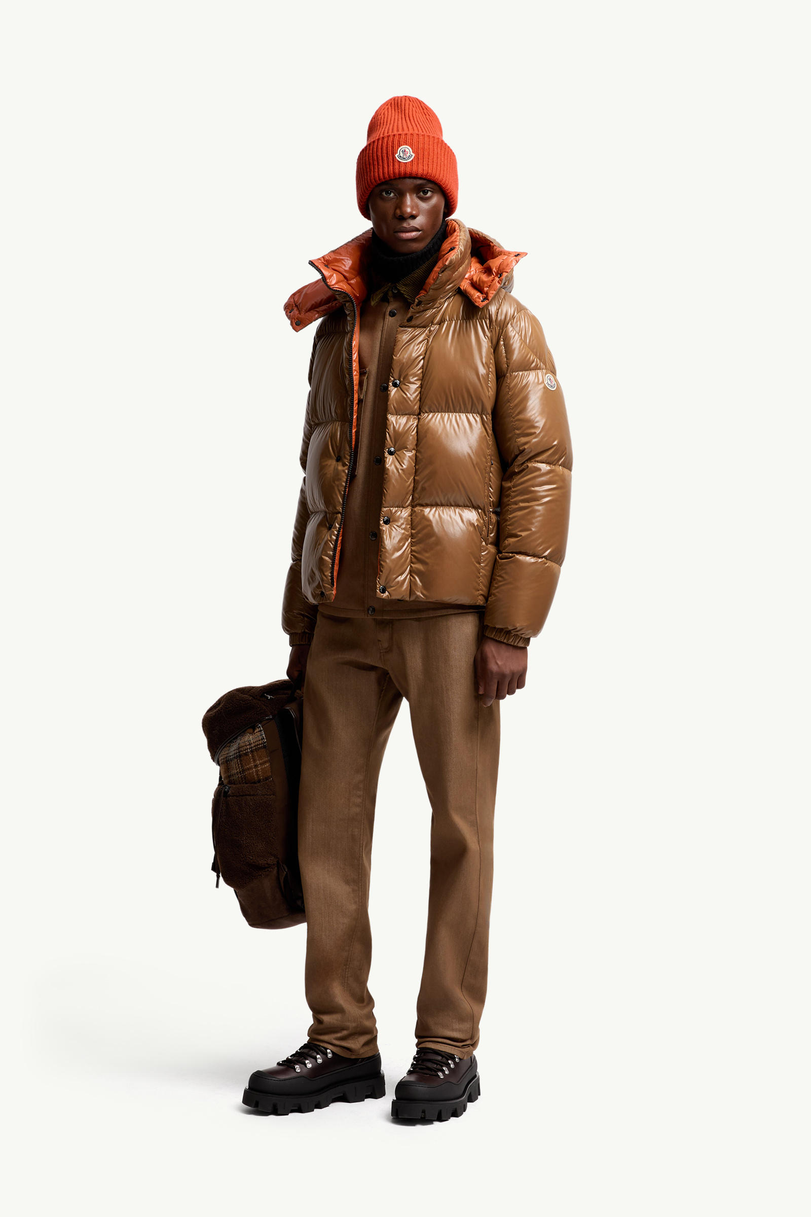 Straight Leg Denim Jeans Men Beige Moncler 0