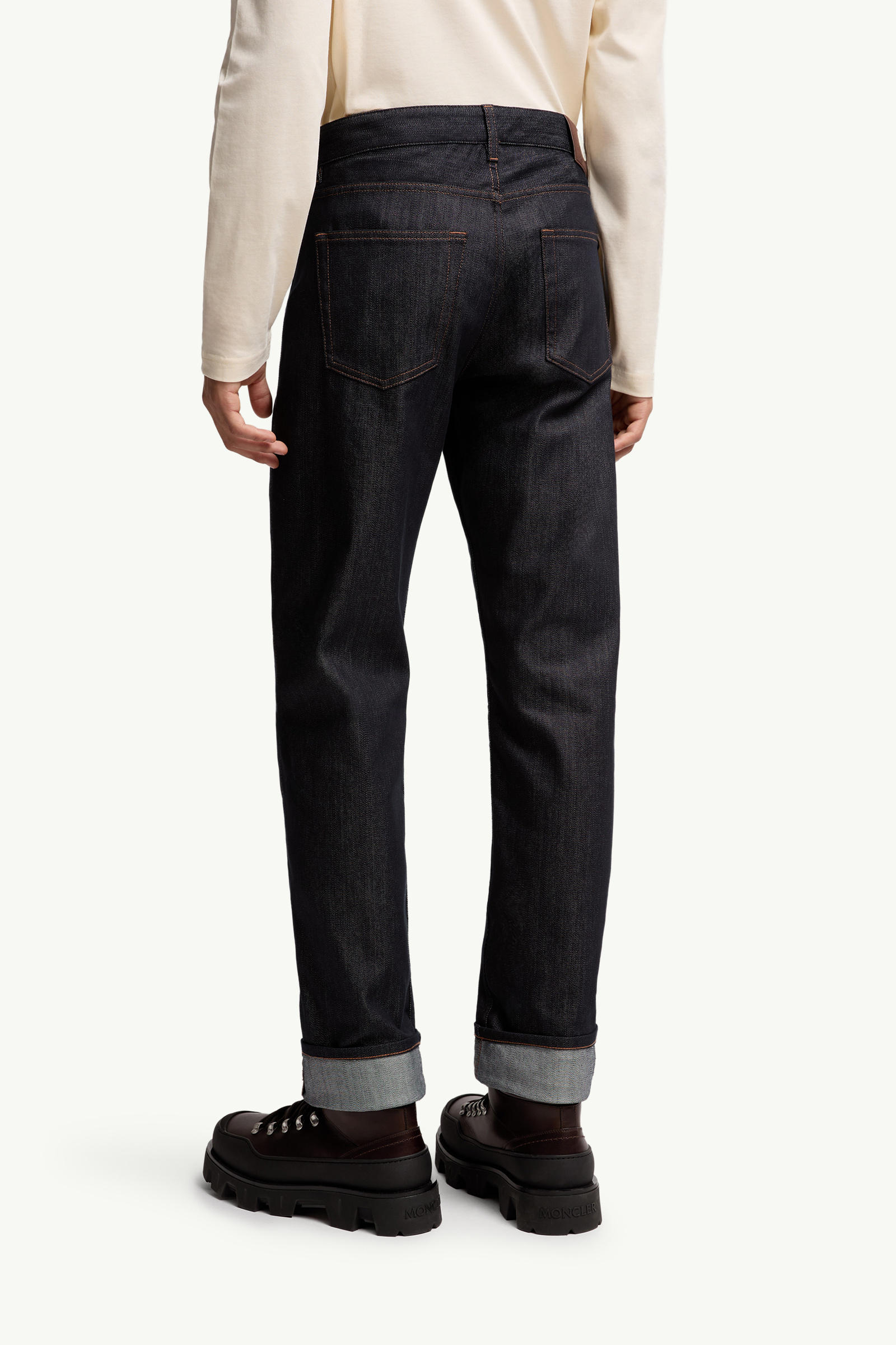Jeans aus Denim mit geradem Bein Herren Jeansblau Moncler 4