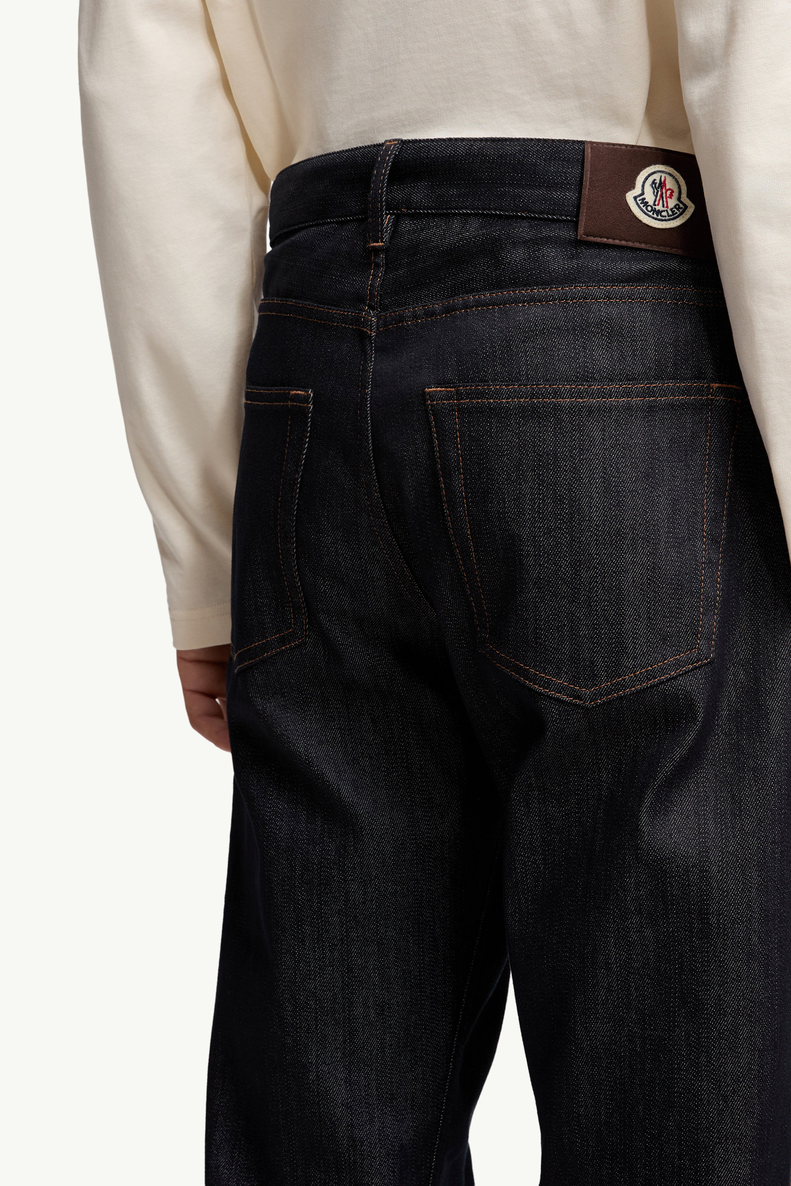 Straight Leg Denim Jeans Men Denim Blue Moncler 5