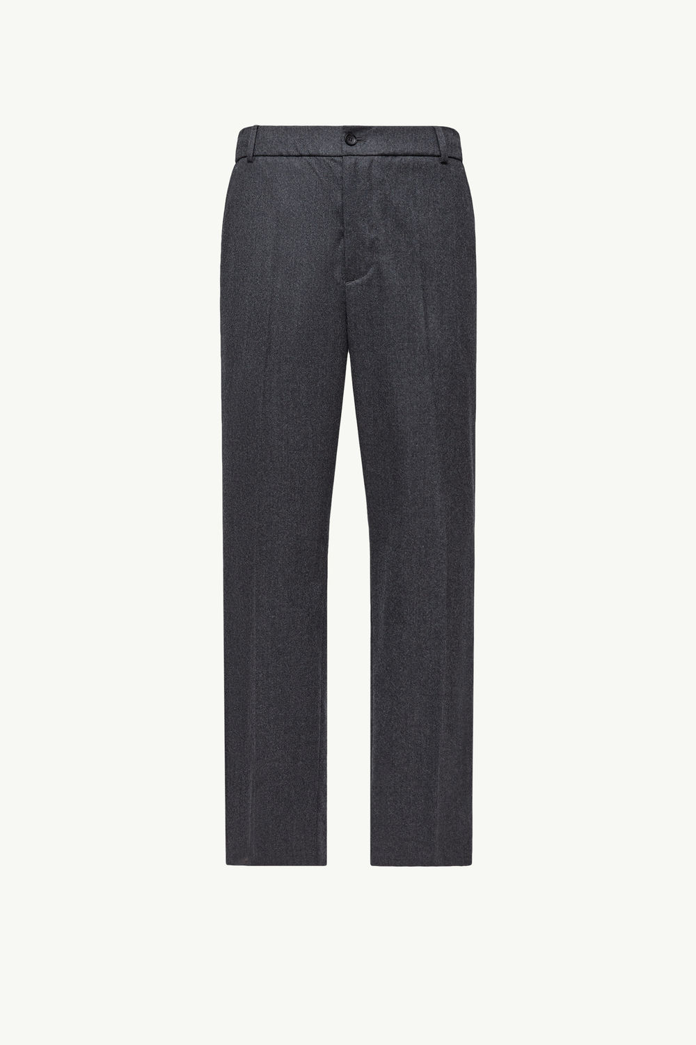 Wool Flannel Tailored Trousers Men Gray Moncler 2