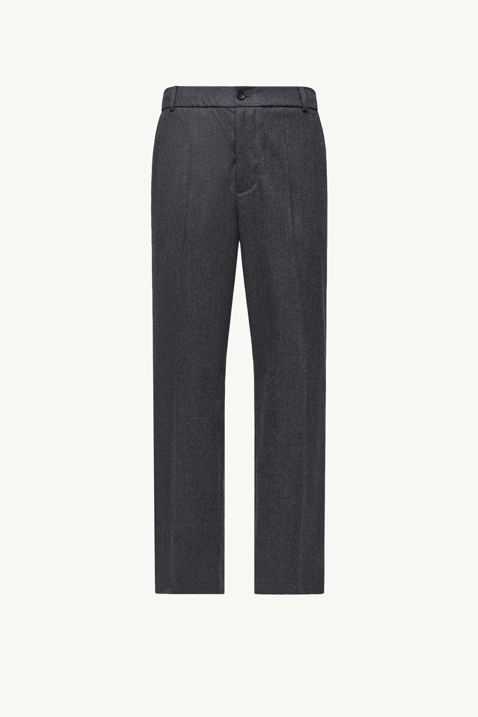 Wool Flannel Tailored Trousers Men Gray Moncler 2